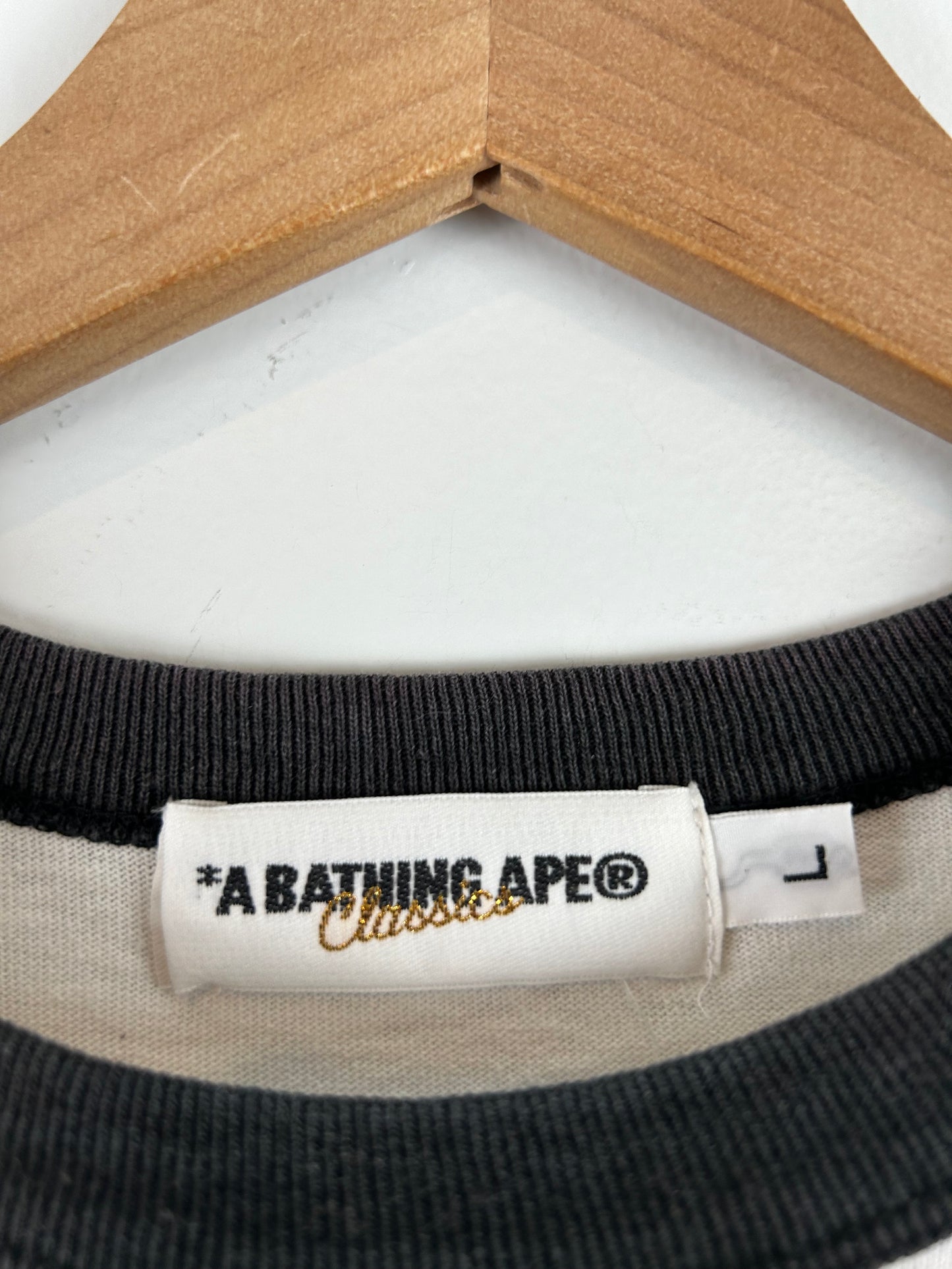 Bape Multiple Head Logo Print T-Shirt Size: L