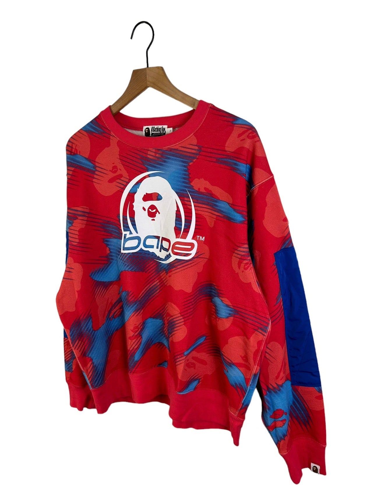 Bape Camo Head Logo Sweatshirts Size: L