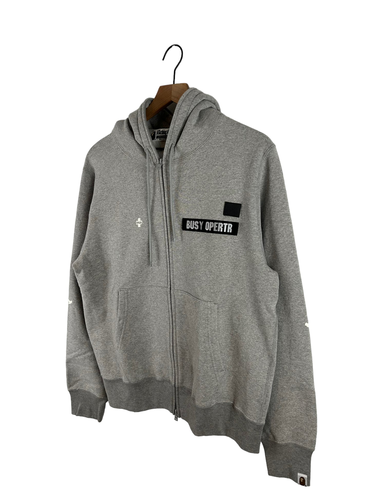 Bape BUSY OPERTR Full Zip Hoodie Size: L