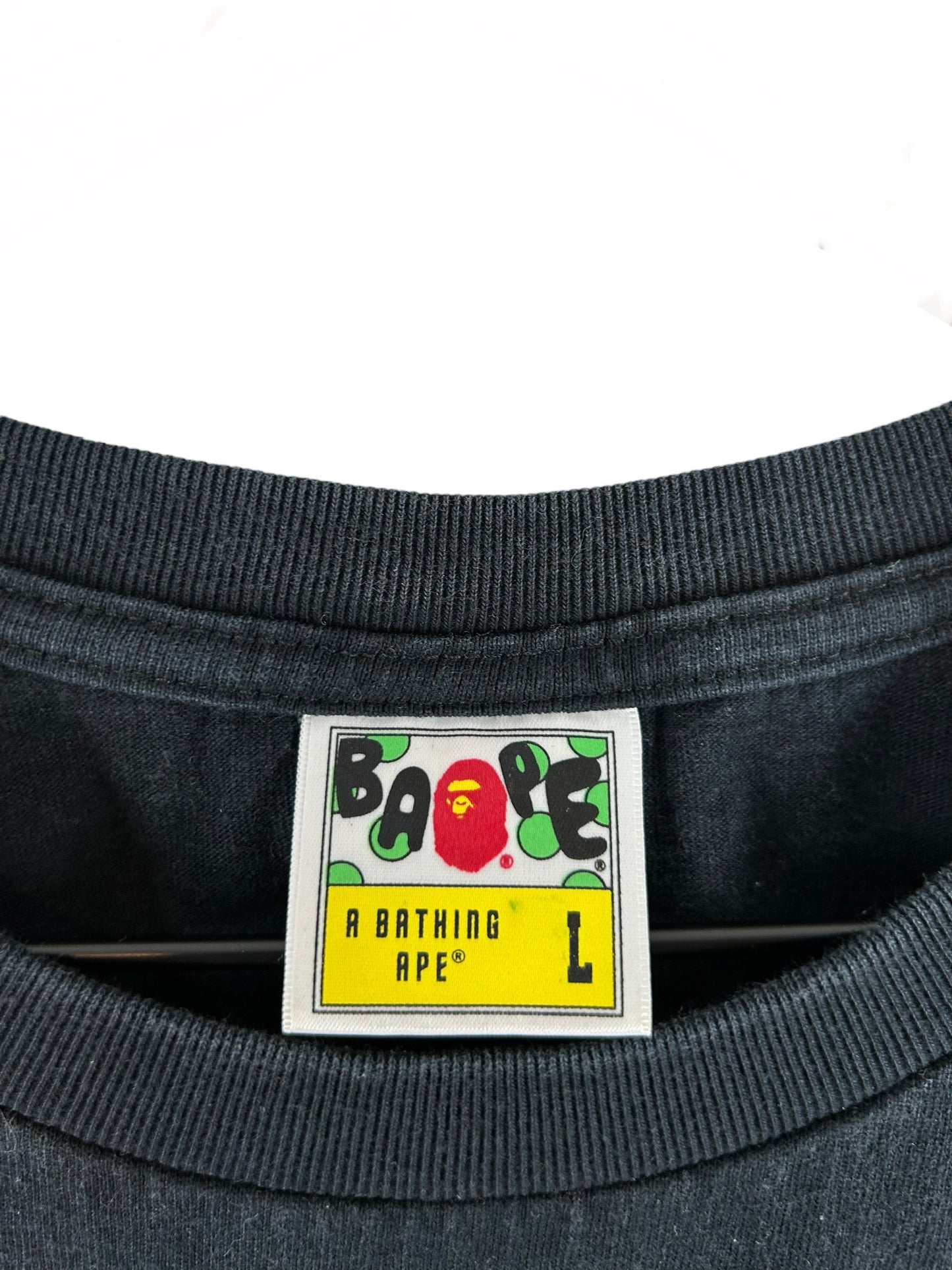 Bape 1st Camo Head Logo Print T-Shirt Size: L