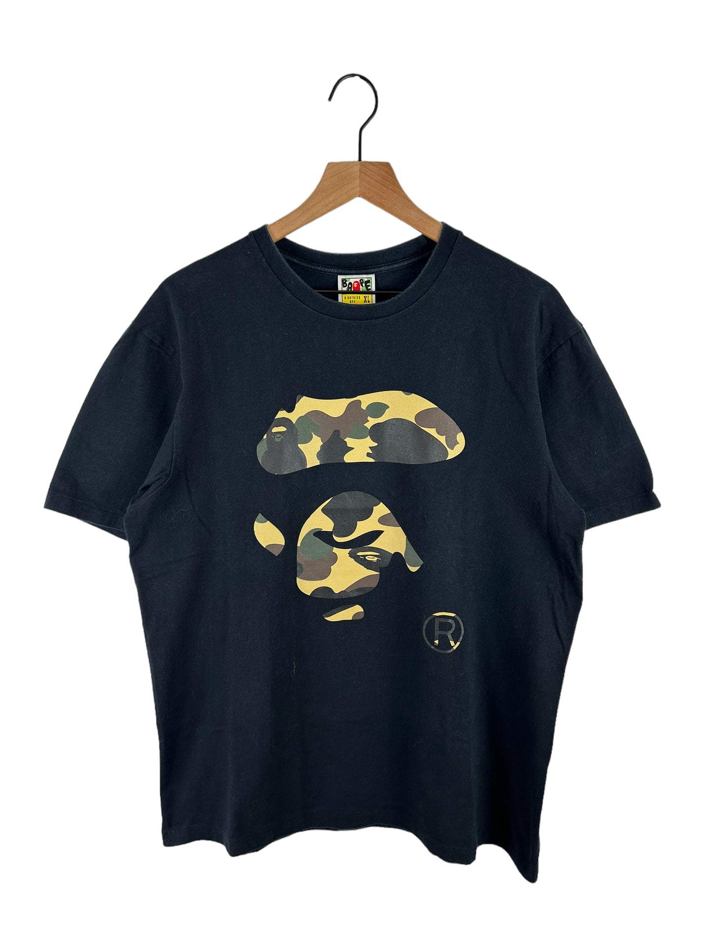 Bape 1st Camo Face Logo Print T-Shirt Size: XL
