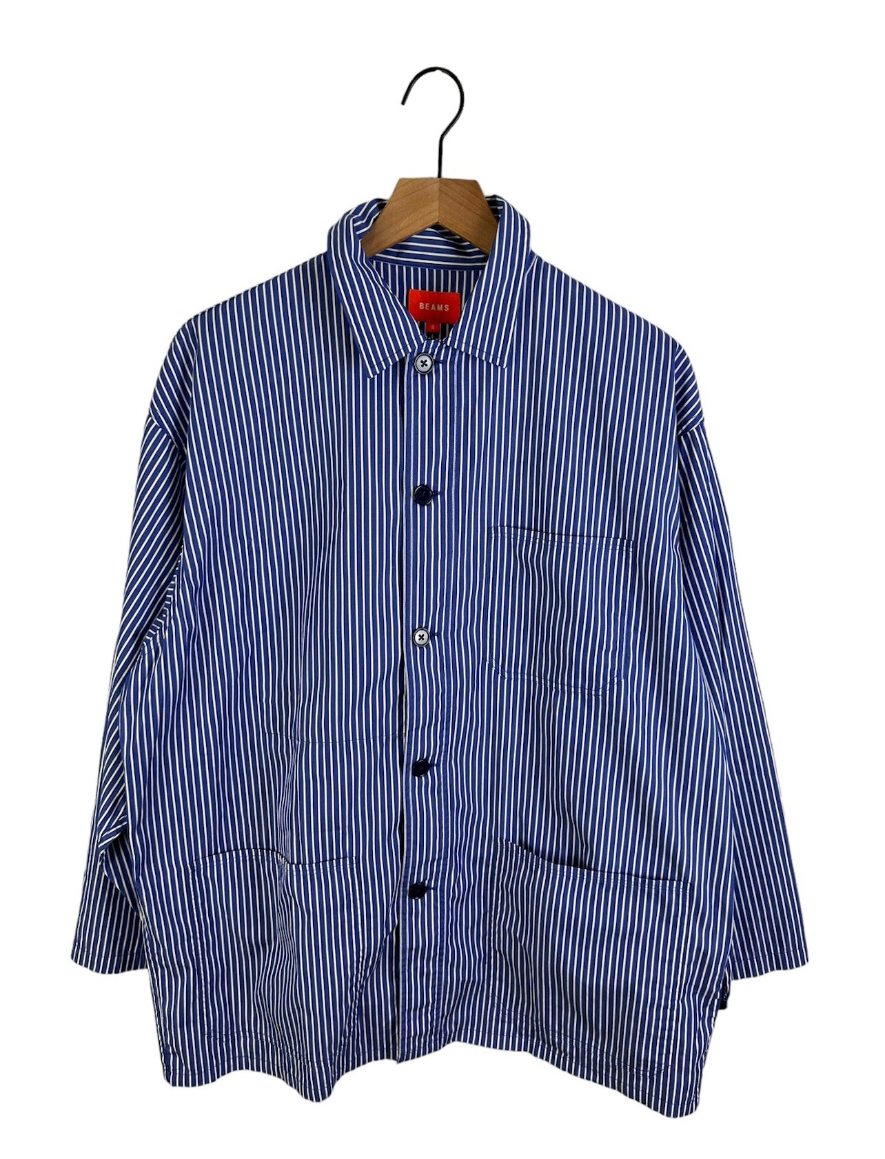 Beams Stripe Coverall Jacket Size: S