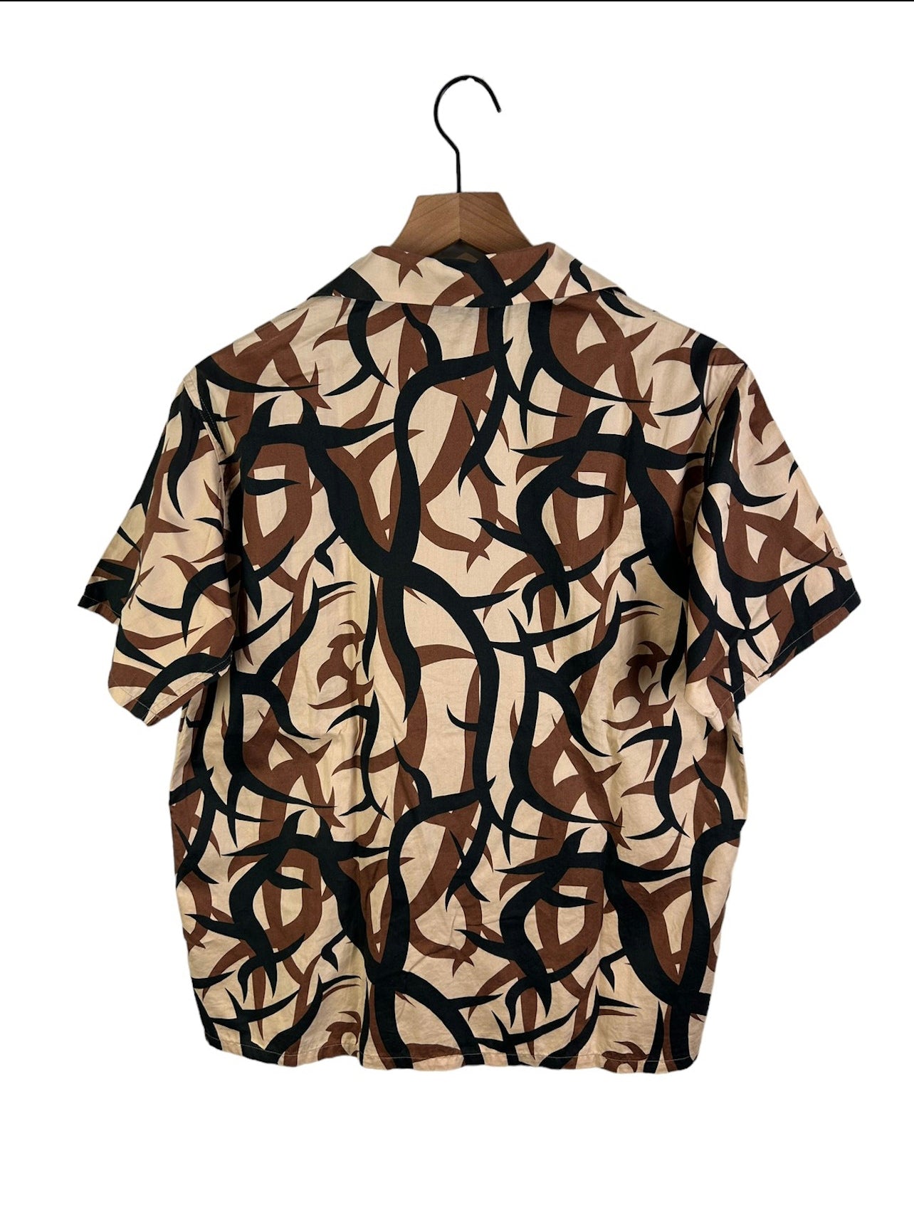 90’s Vintage Bape Tribal Camo Open Collar Shirts Size: M