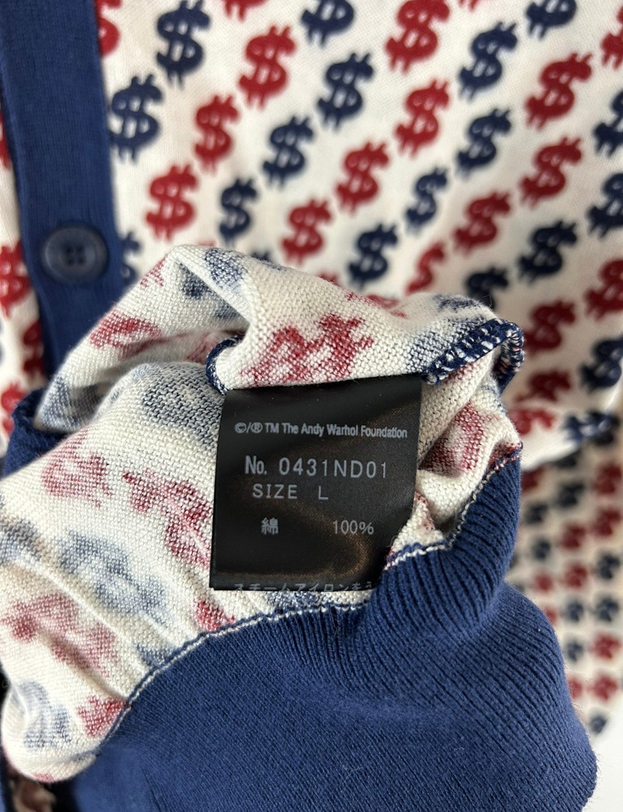 Hysteric Glamour $ Logo Cardigan Size: L