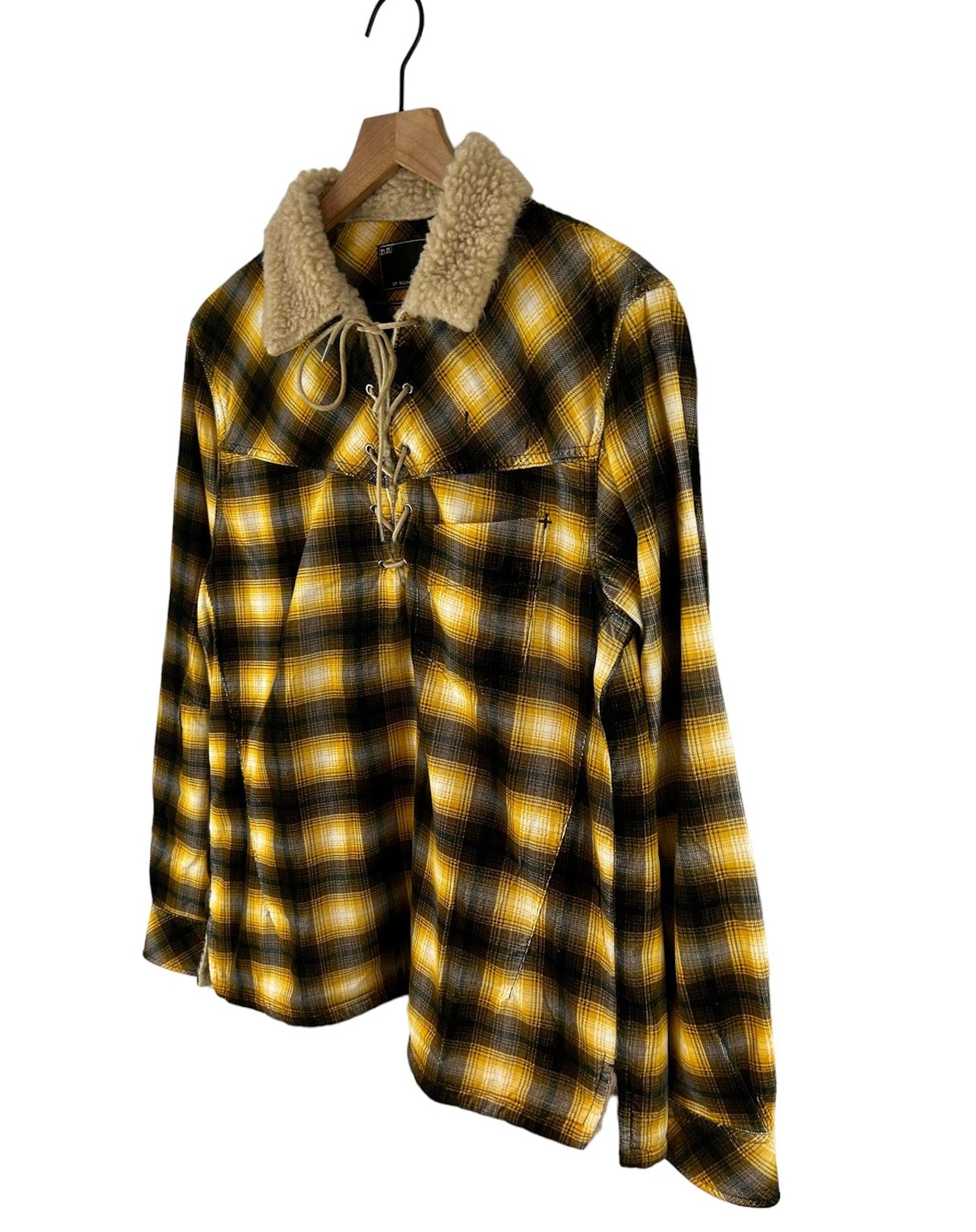 Number Nine Plaid Boa Shirts Size: 4