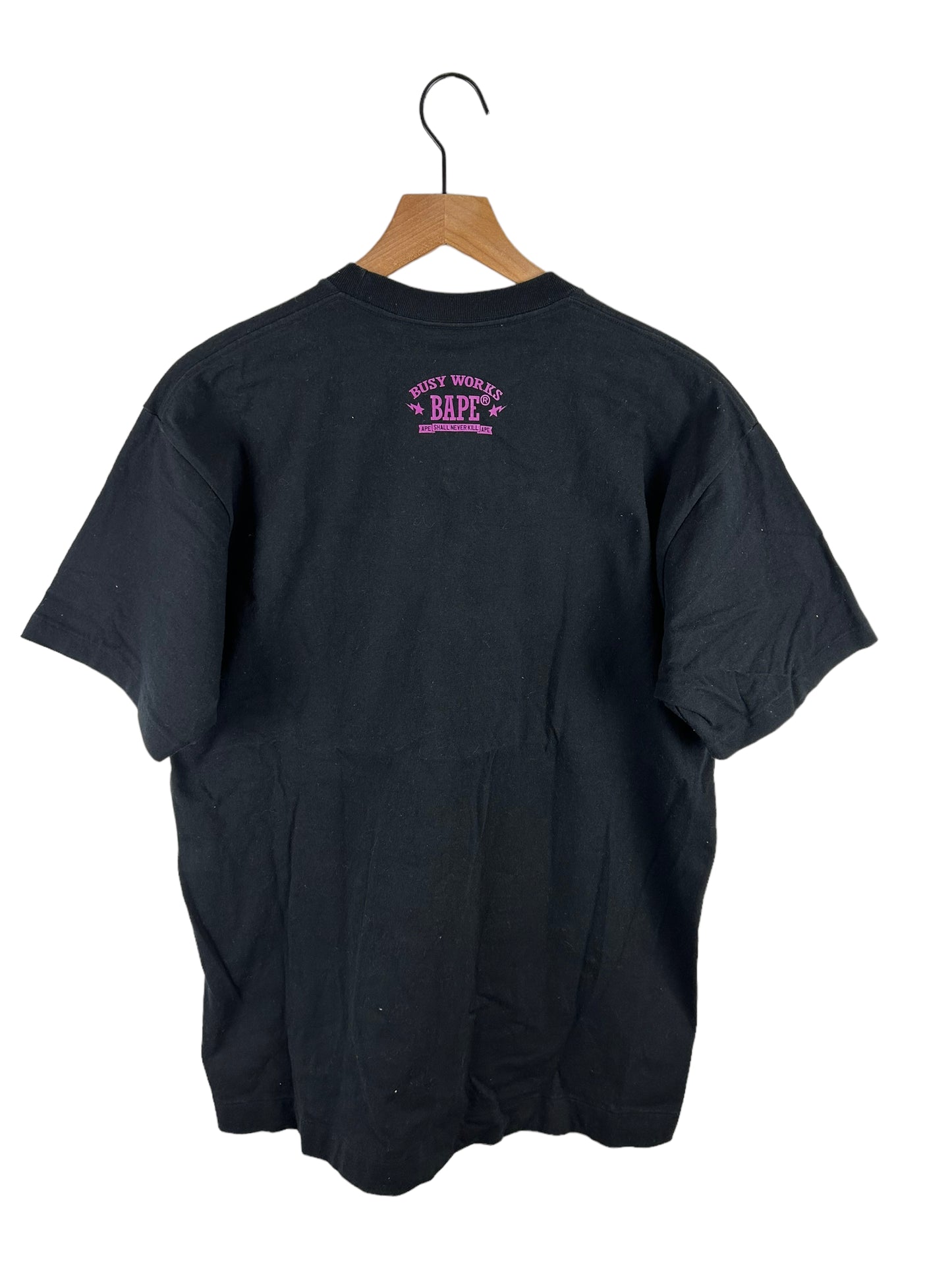 Bape Neon Head Logo Print T-Shirt Size: L