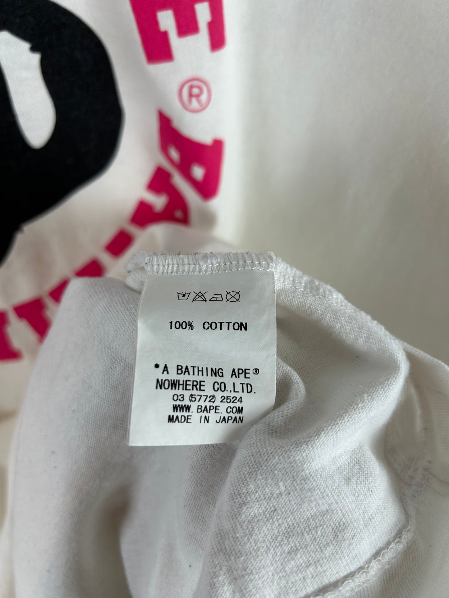 Bape Multiple Head Logo Print T-Shirt Size: L