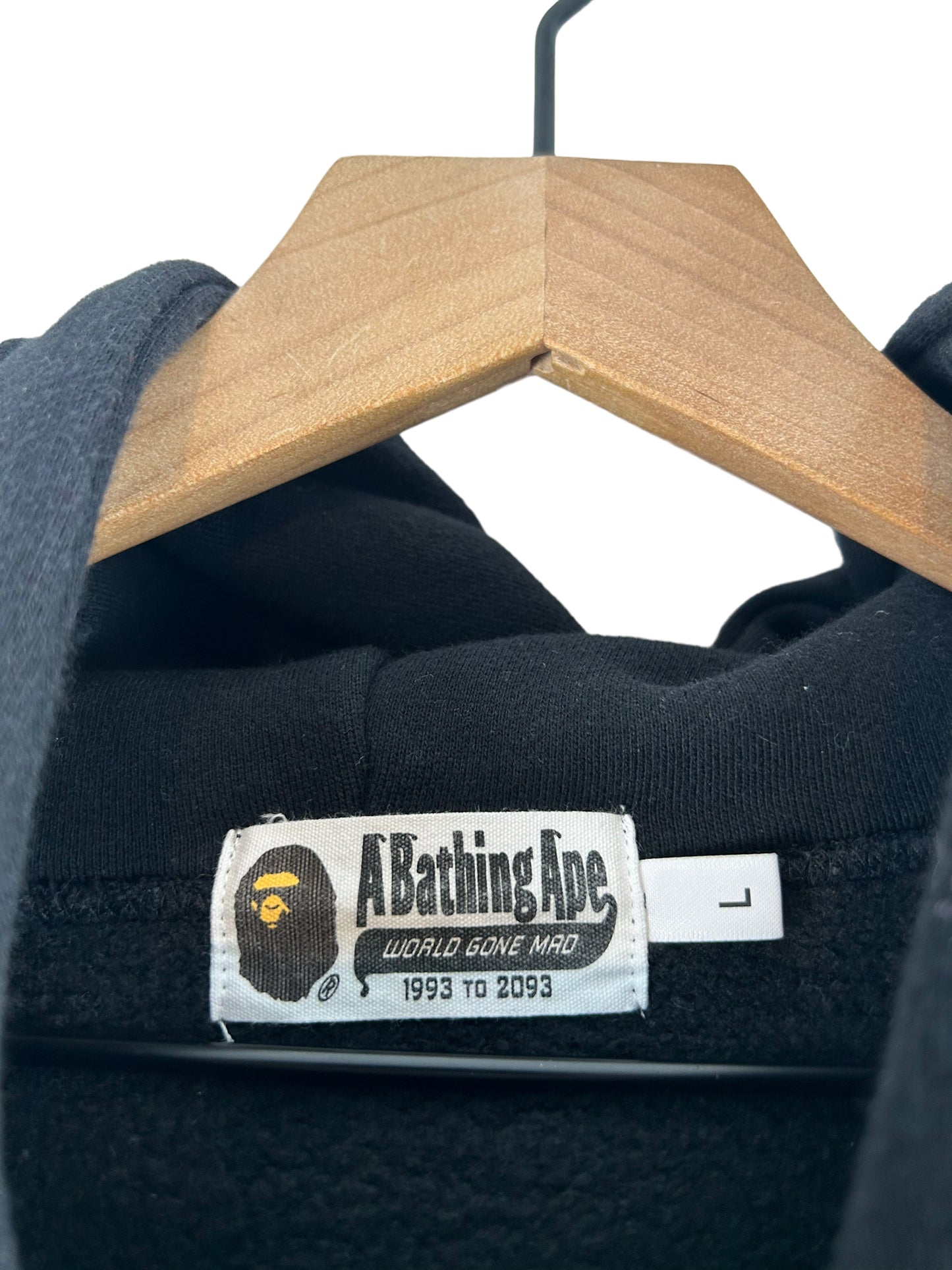 Bape Tape Logo Pullover Hoodie Size: L