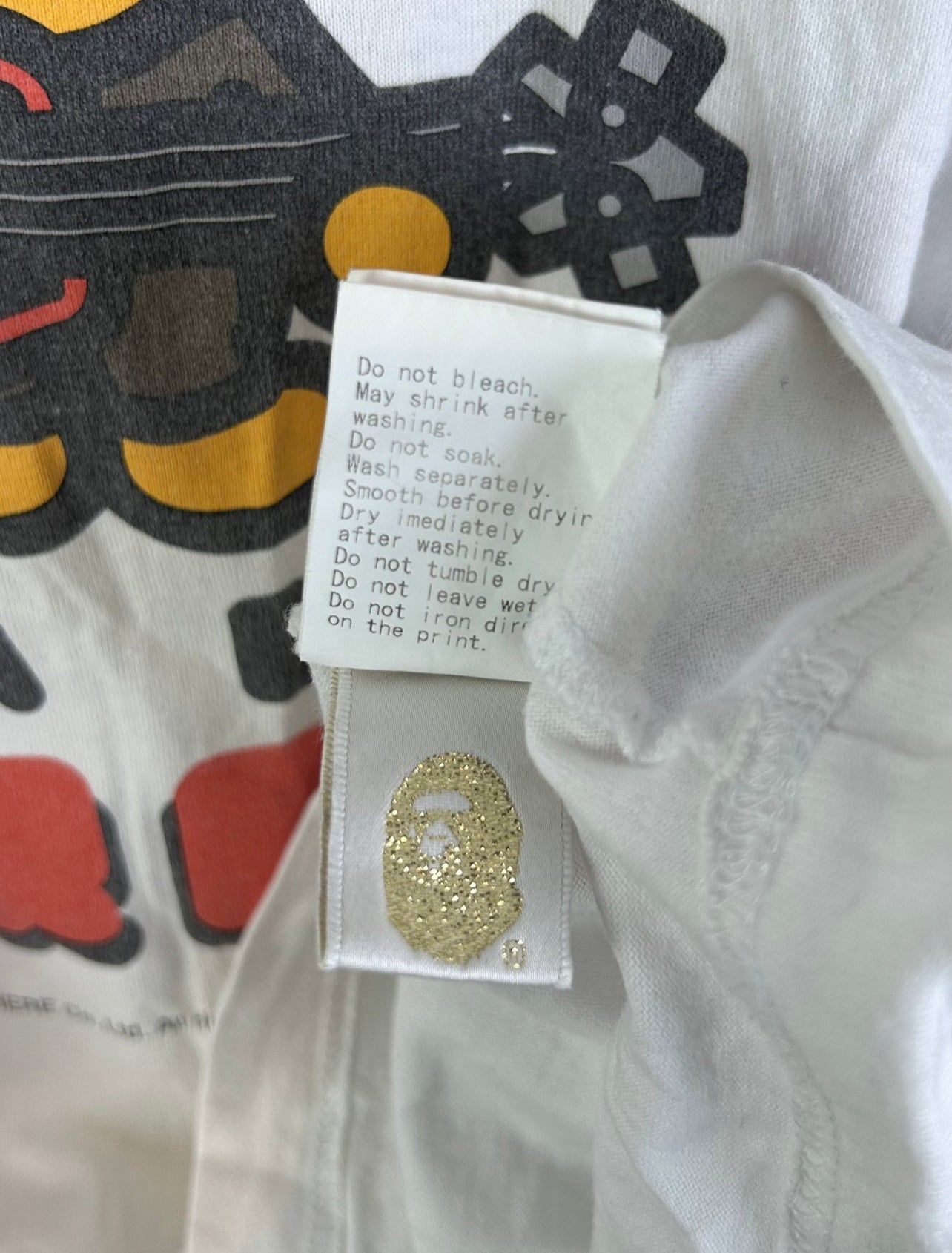2010 Bape Mirock Print T-Shirts Size: M