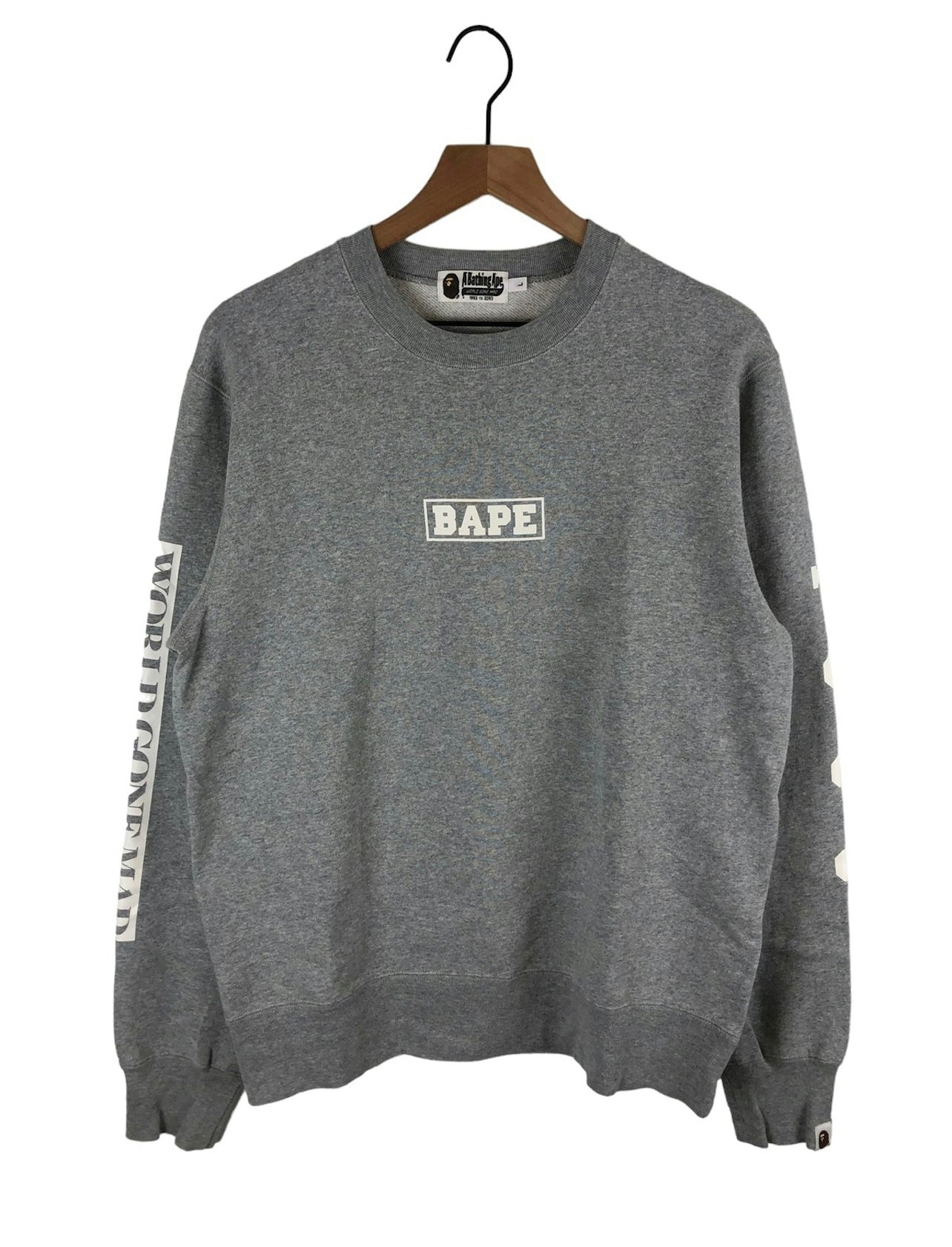 Bape Logo Print Sweatshirt Size: L