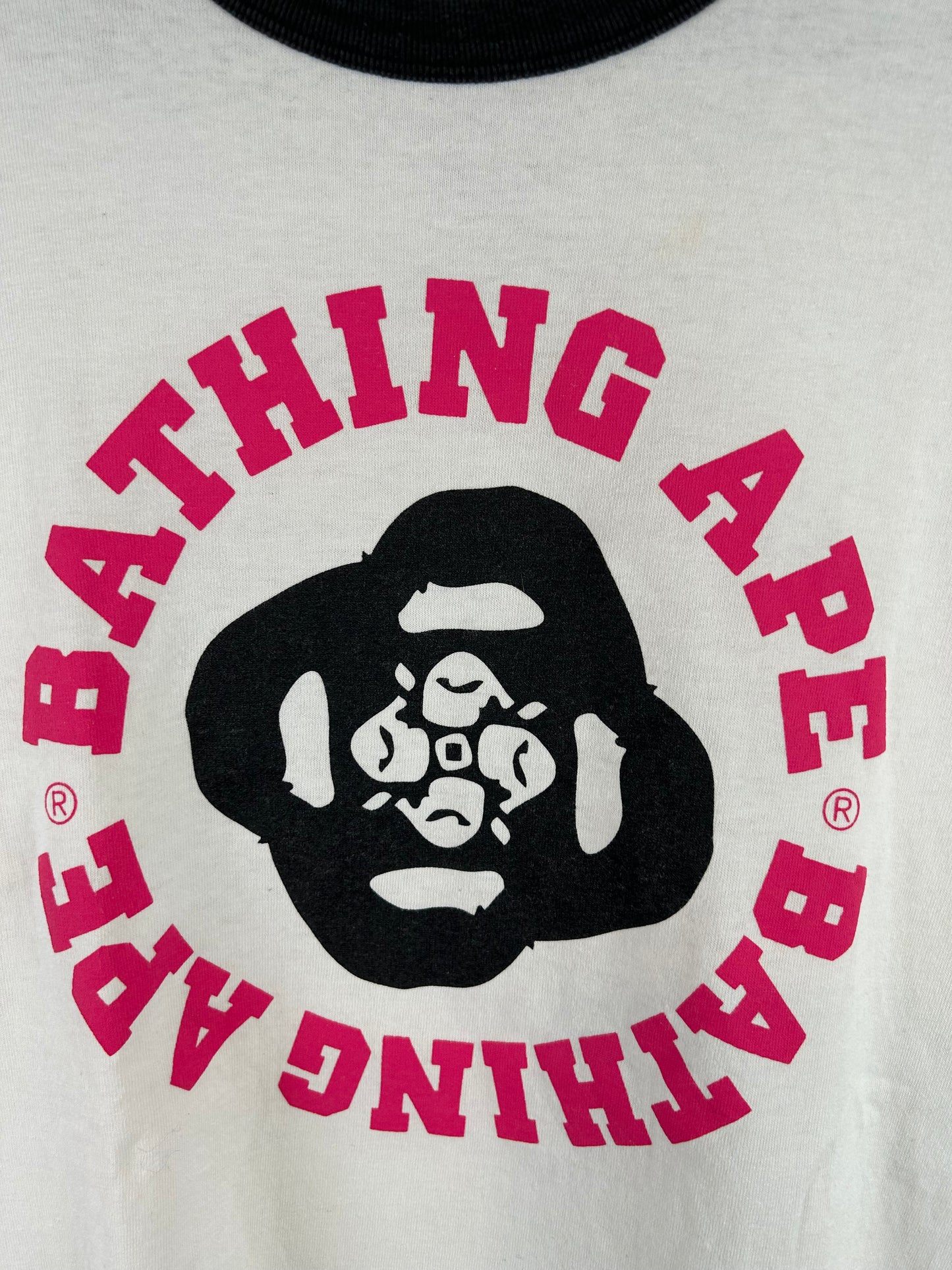 Bape Multiple Head Logo Print T-Shirt Size: L