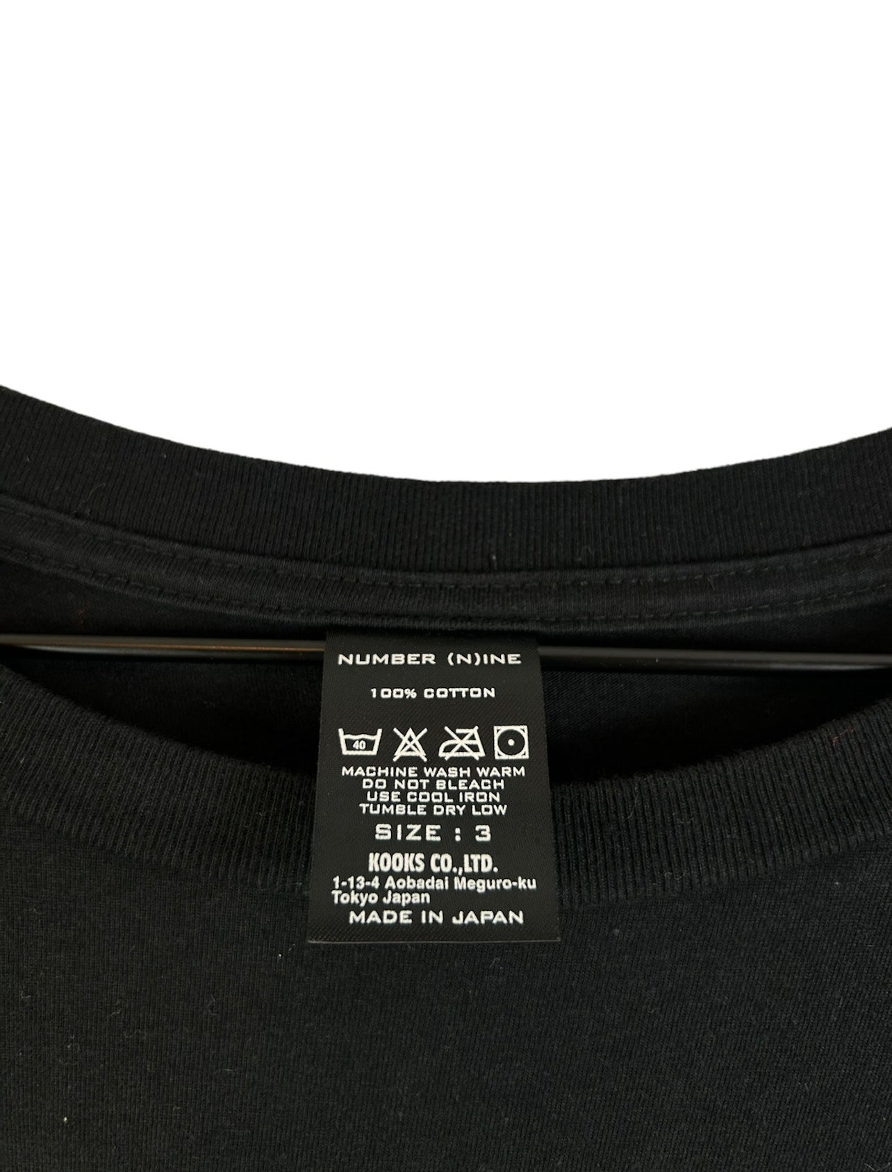 Number Nine x Nirvana Back Logo Print T-Shirts Size: 3