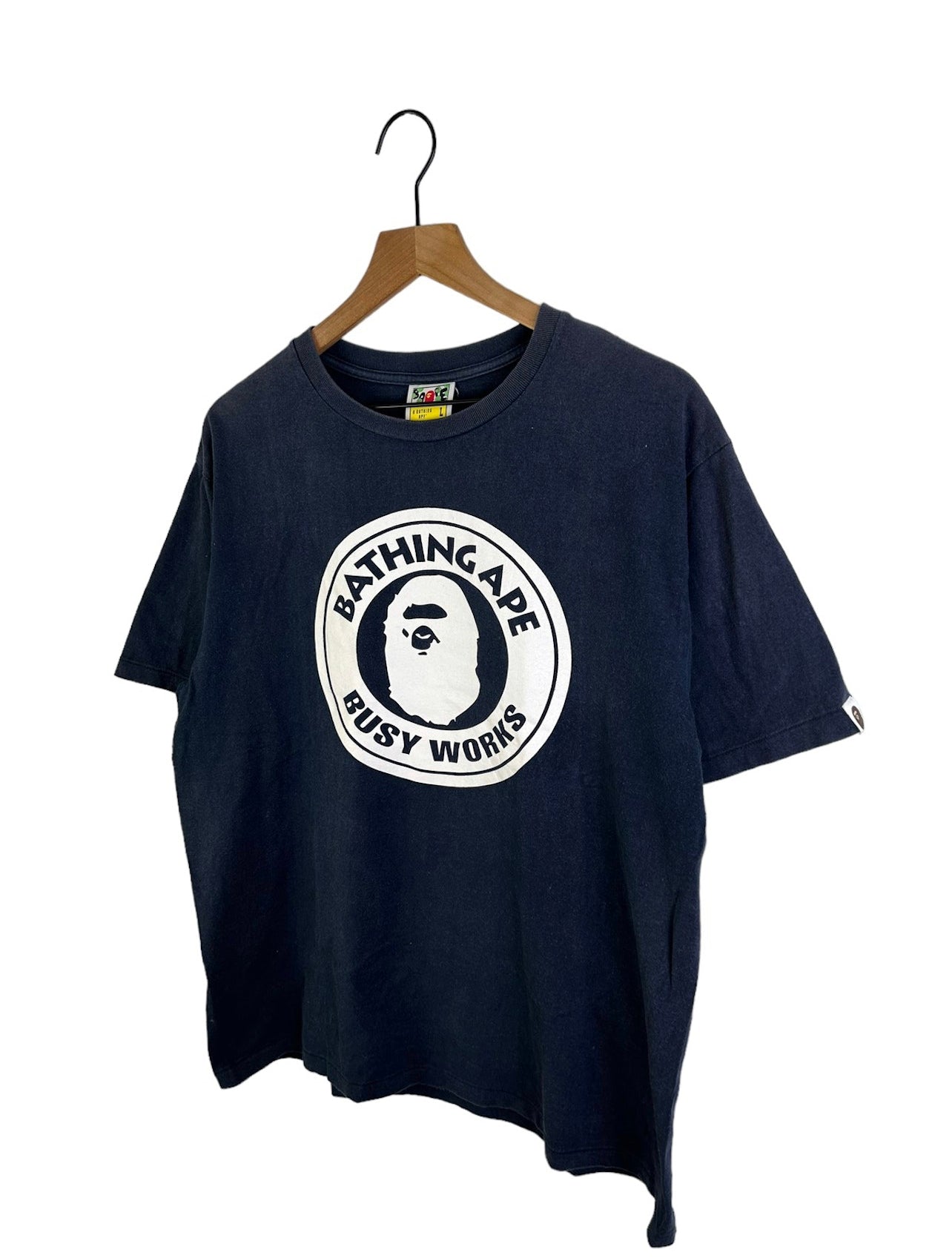 Bape Circle Logo Print T-Shirts Size: L