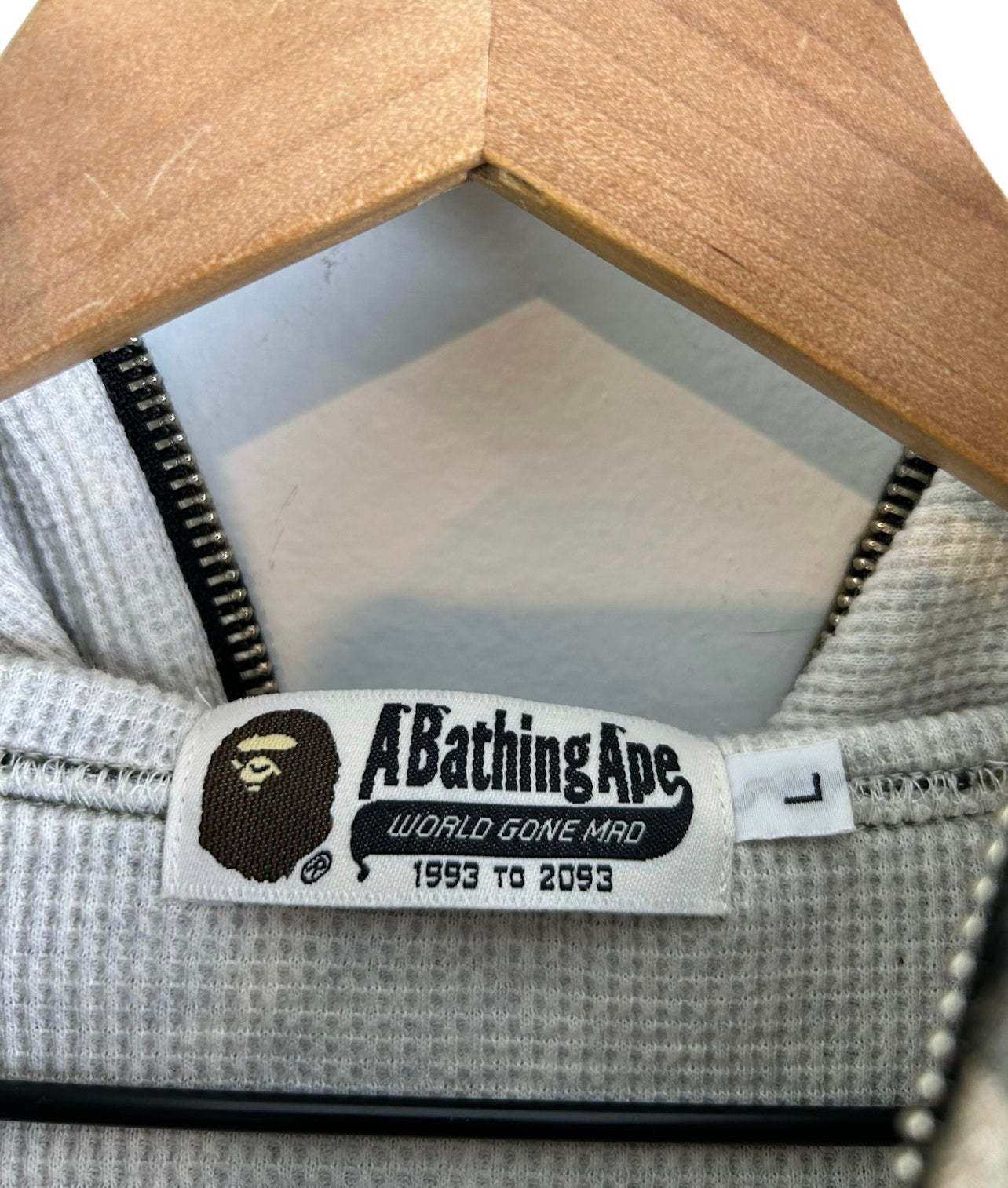Bape Multi Head Logo Print Full Zip Hoodie Size: L