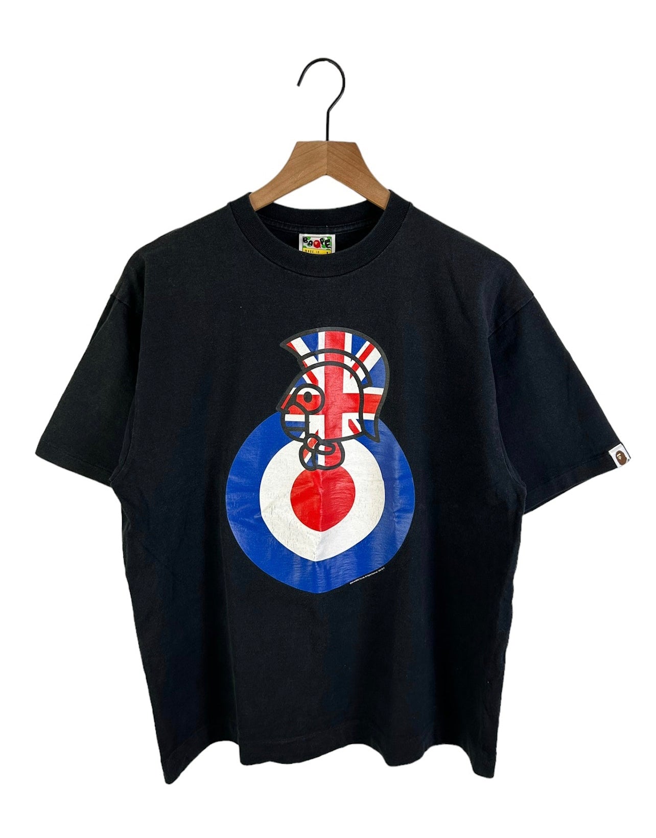 2010 Bape Milo Union Jack Logo Print T-Shirt