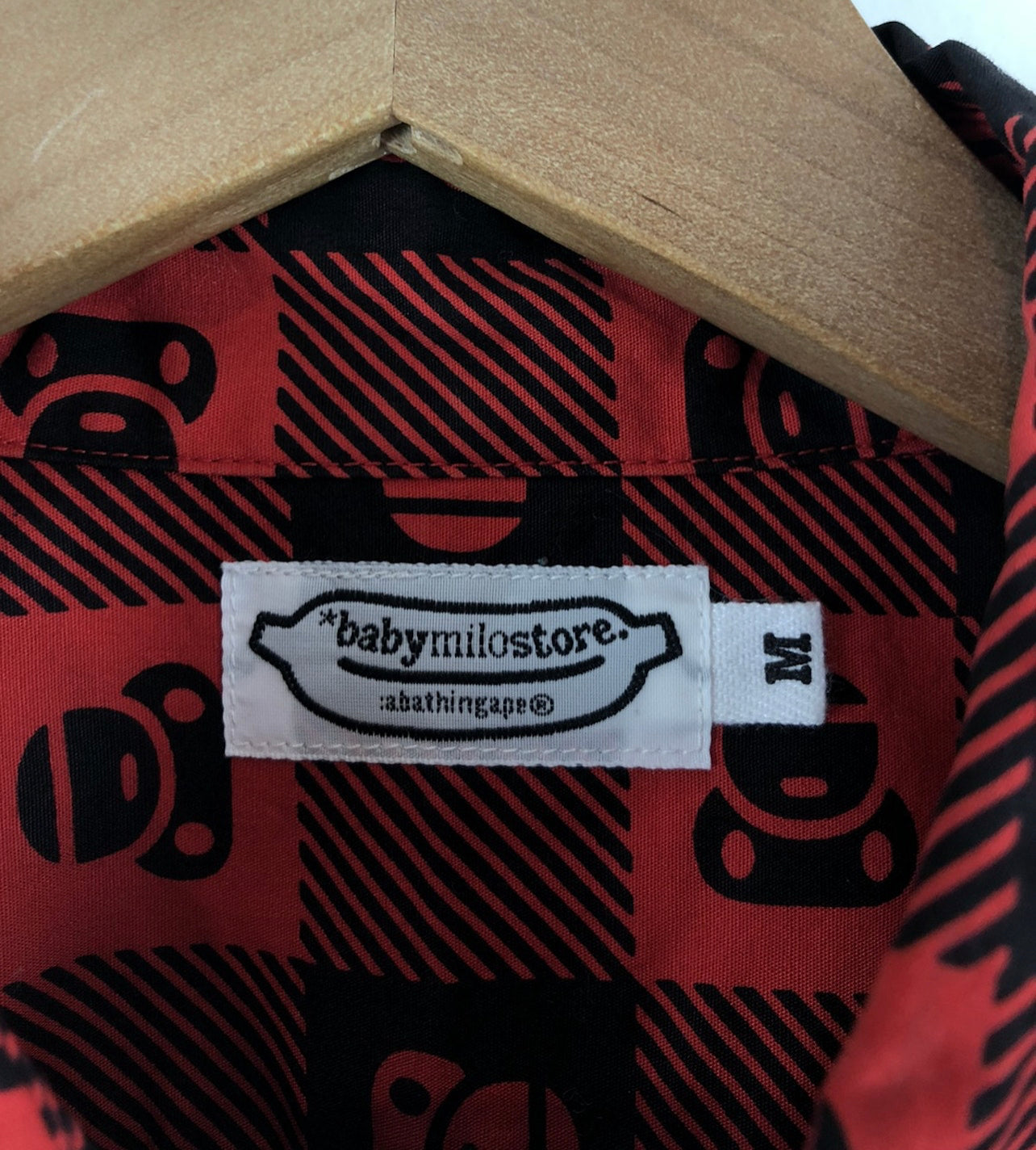 Bape Milo Multi Logo Button Shirt Size: M