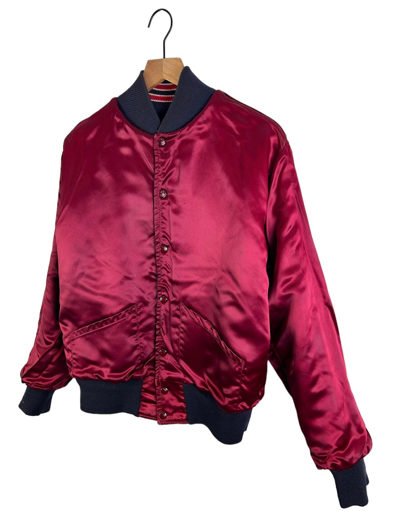 68 & Brothers Reversible Wool/Satin Stadium Jacket Size: M