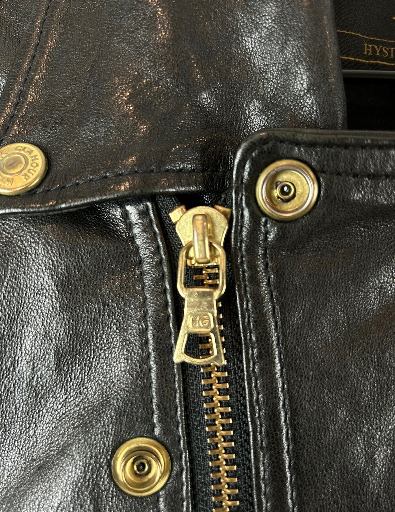 Hysteric Glamour Double Ryders Leather Jacket Size: L