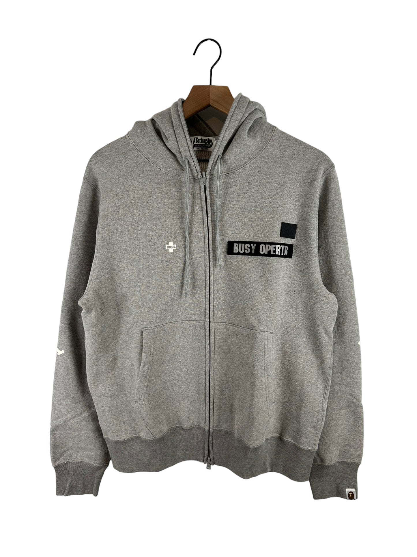 Bape BUSY OPERTR Full Zip Hoodie Size: L