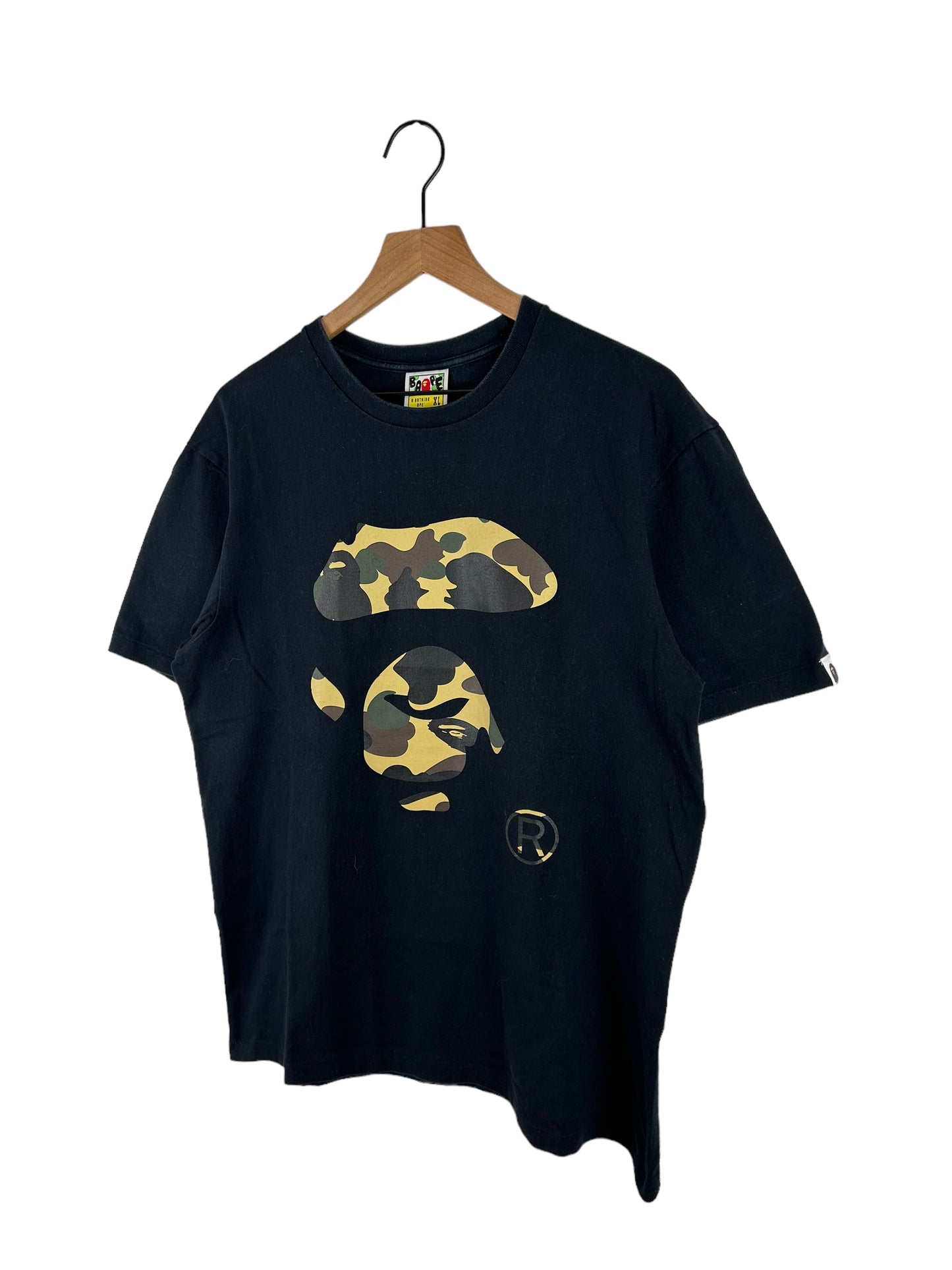 Bape 1st Camo Face Logo Print T-Shirt Size: XL