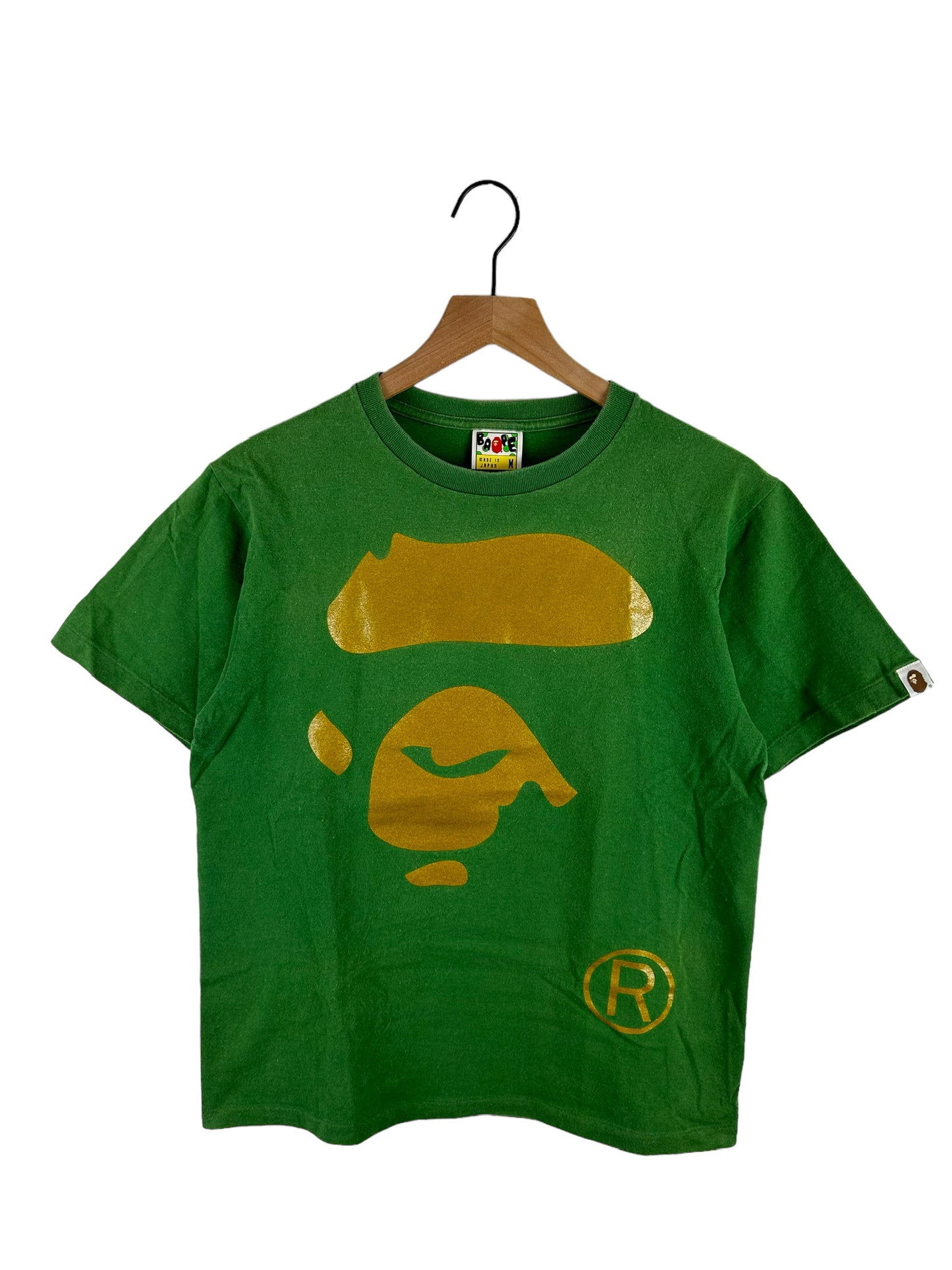 Bape Glitter Face Logo Print T-Shirt Size: M