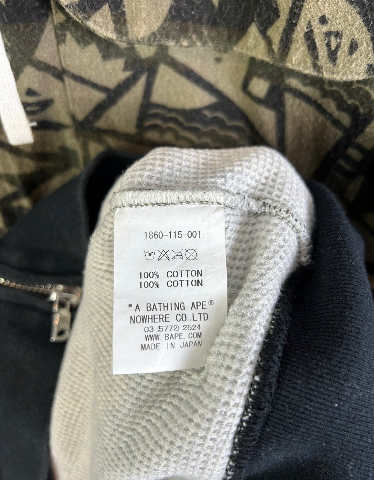 Bape Multi Head Logo Print Full Zip Hoodie Size: L