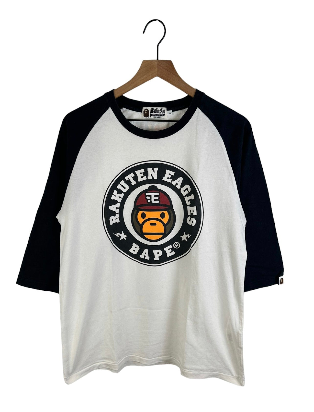 2012 Bape x Rakuten Eagles Milo Head Logo Print L/S T-Shirt Size: L