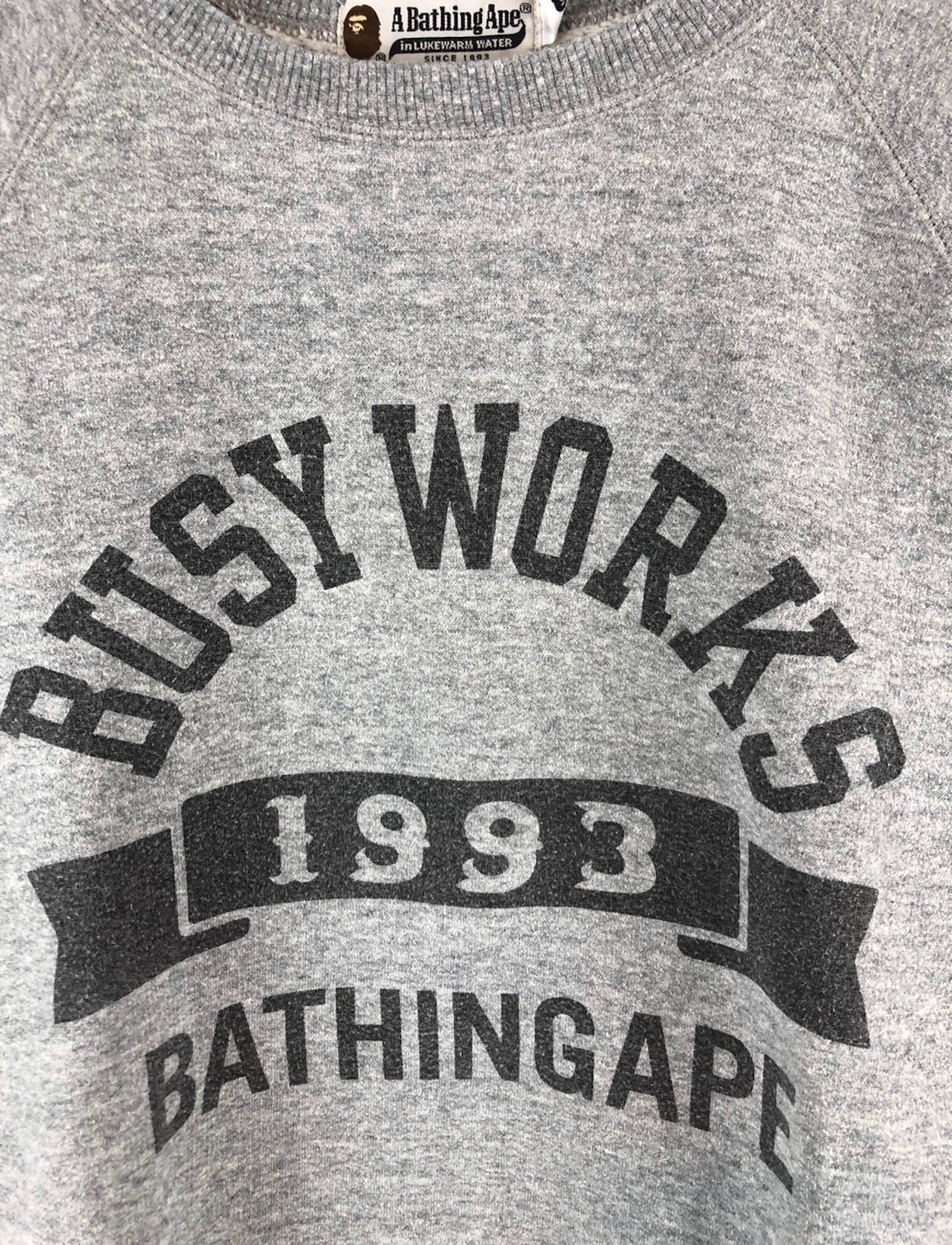 OG Bape Busy Works Logo Sweatshirt Size: M