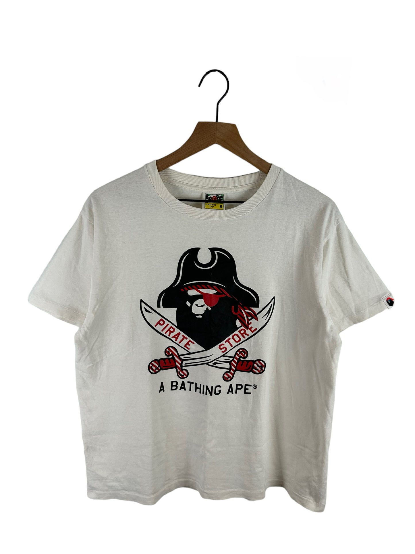 Bape Pirates Head Logo Print T-Shirt Size: M