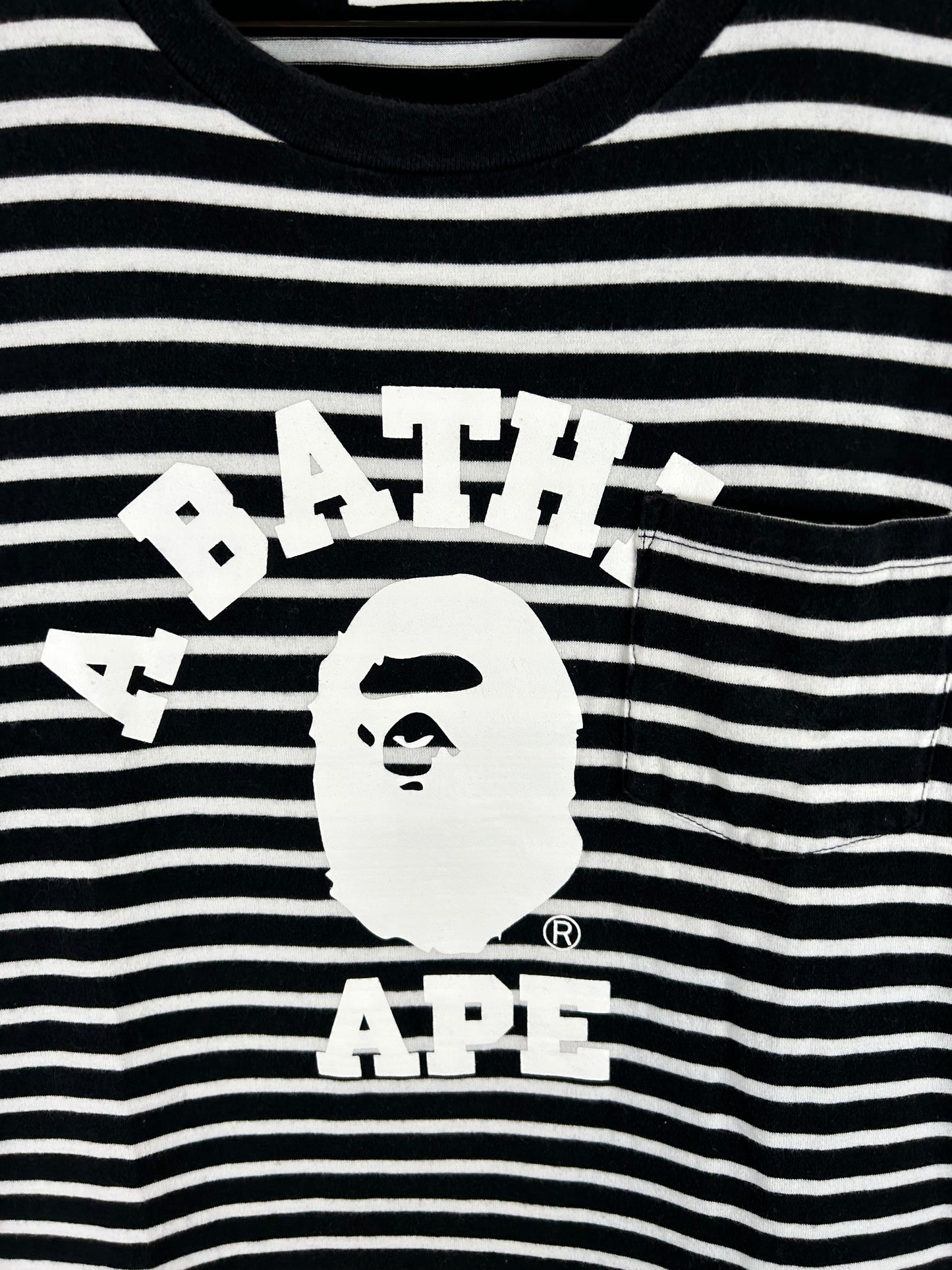 Bape Stripe Collage Logo Print T-Shirt Size: L