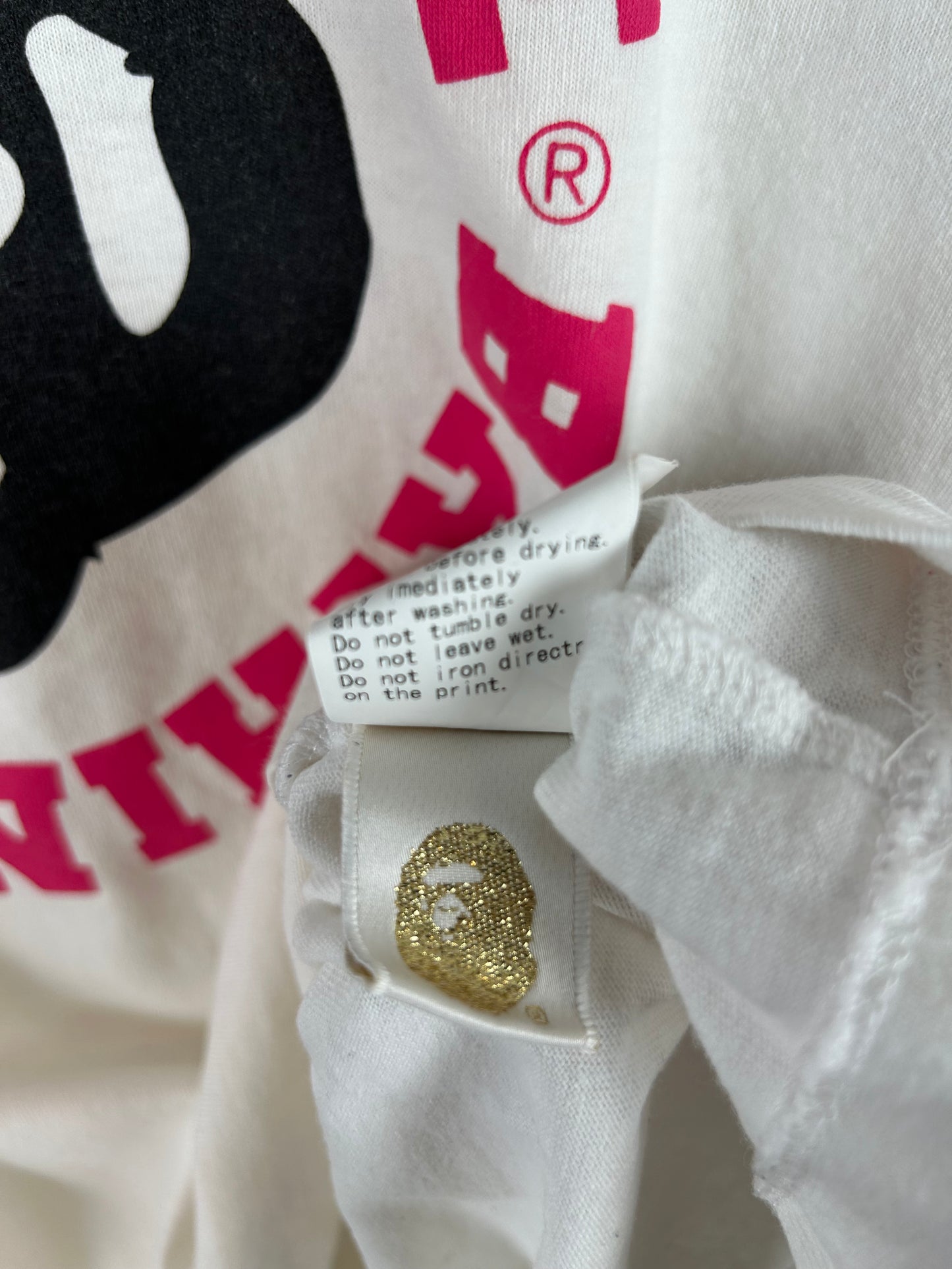 Bape Multiple Head Logo Print T-Shirt Size: L