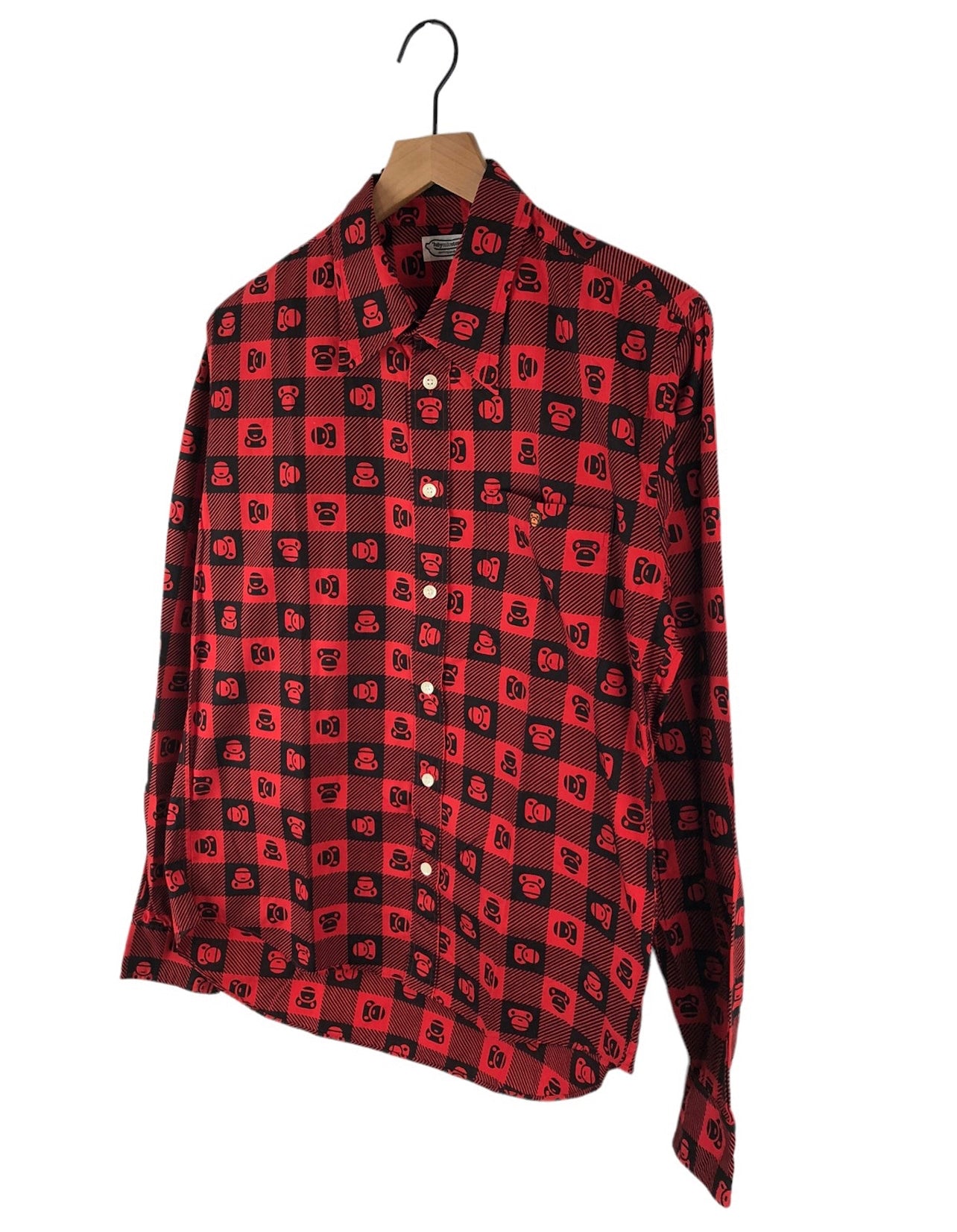 Bape Milo Multi Logo Button Shirt Size: M