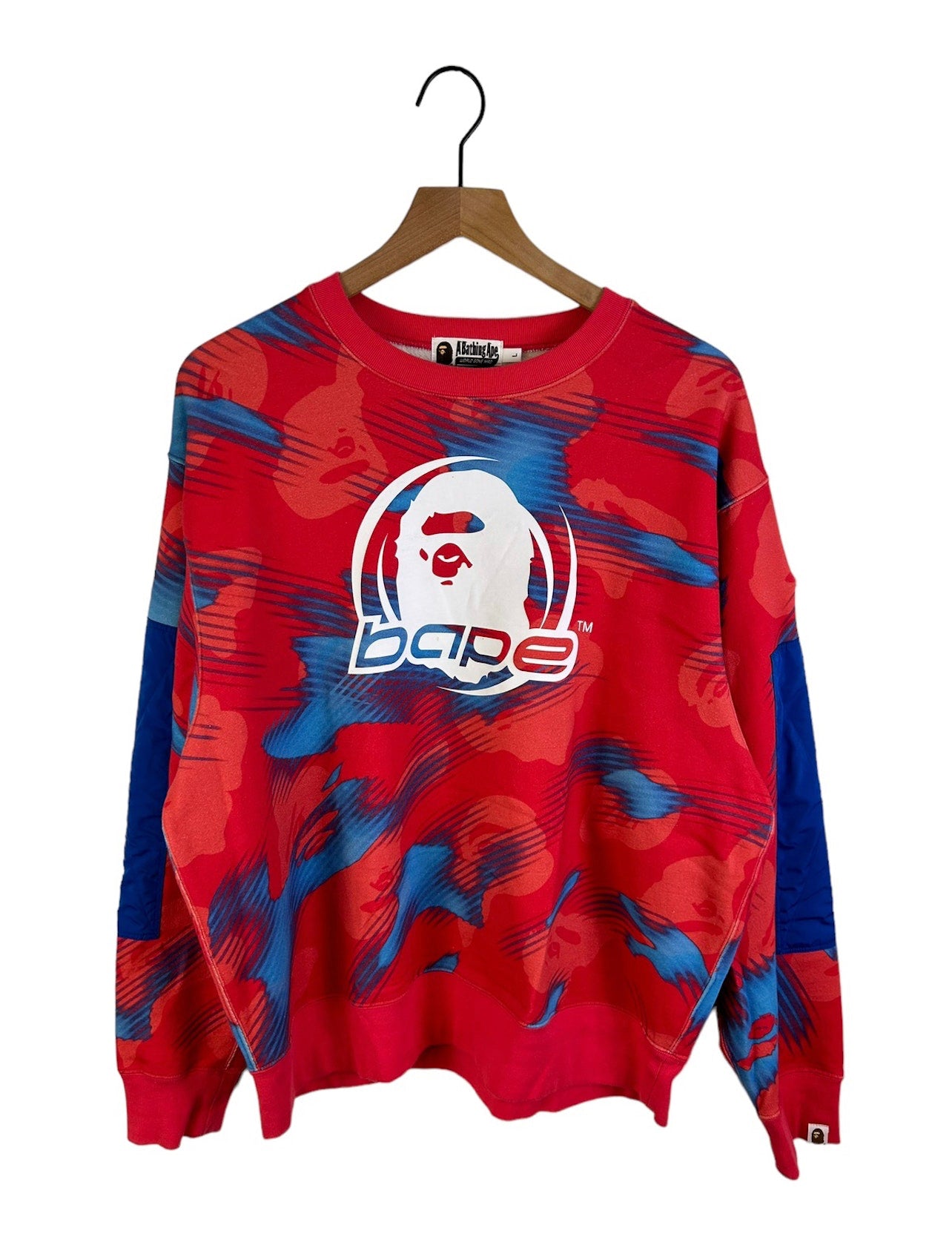 Bape Camo Head Logo Sweatshirts Size: L