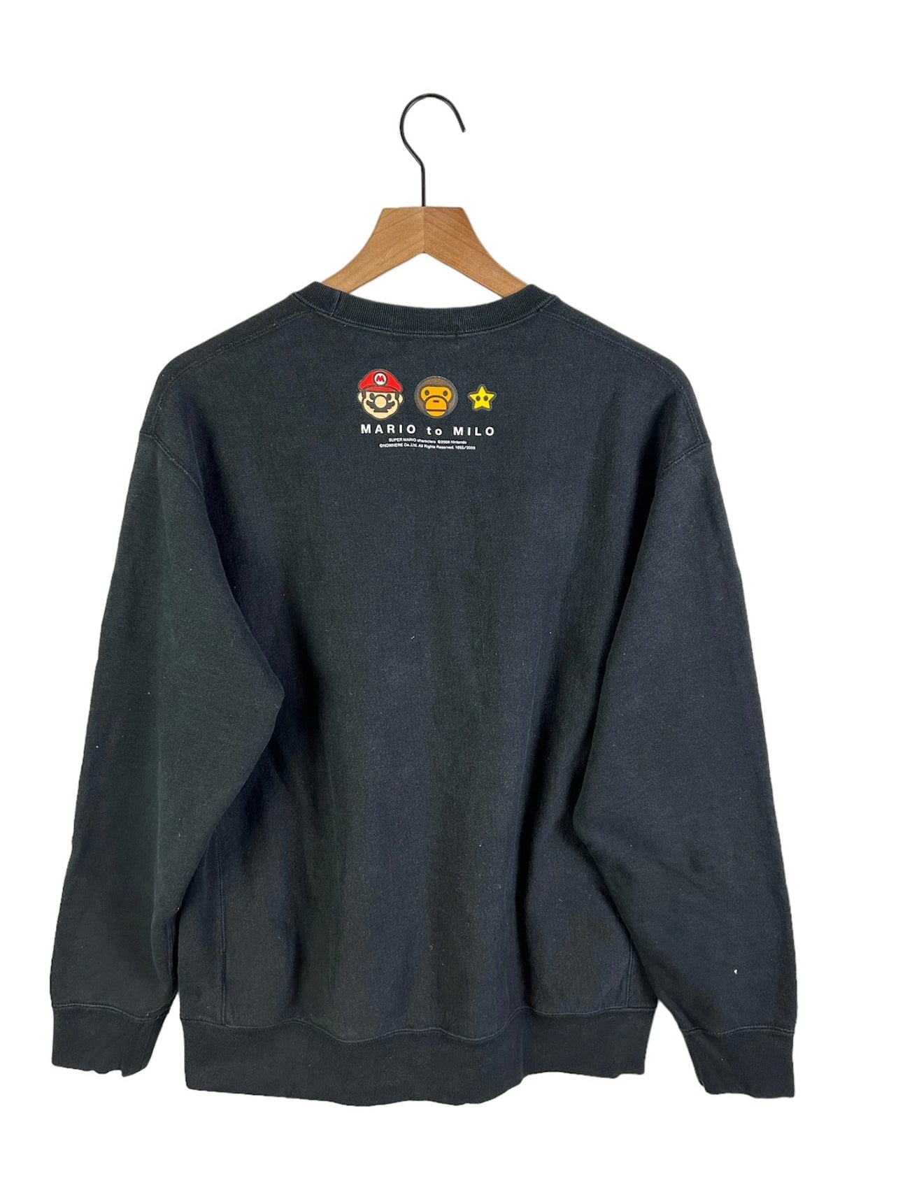 2008 Bape x Super Mario Milo Print Sweatshirt Size: L