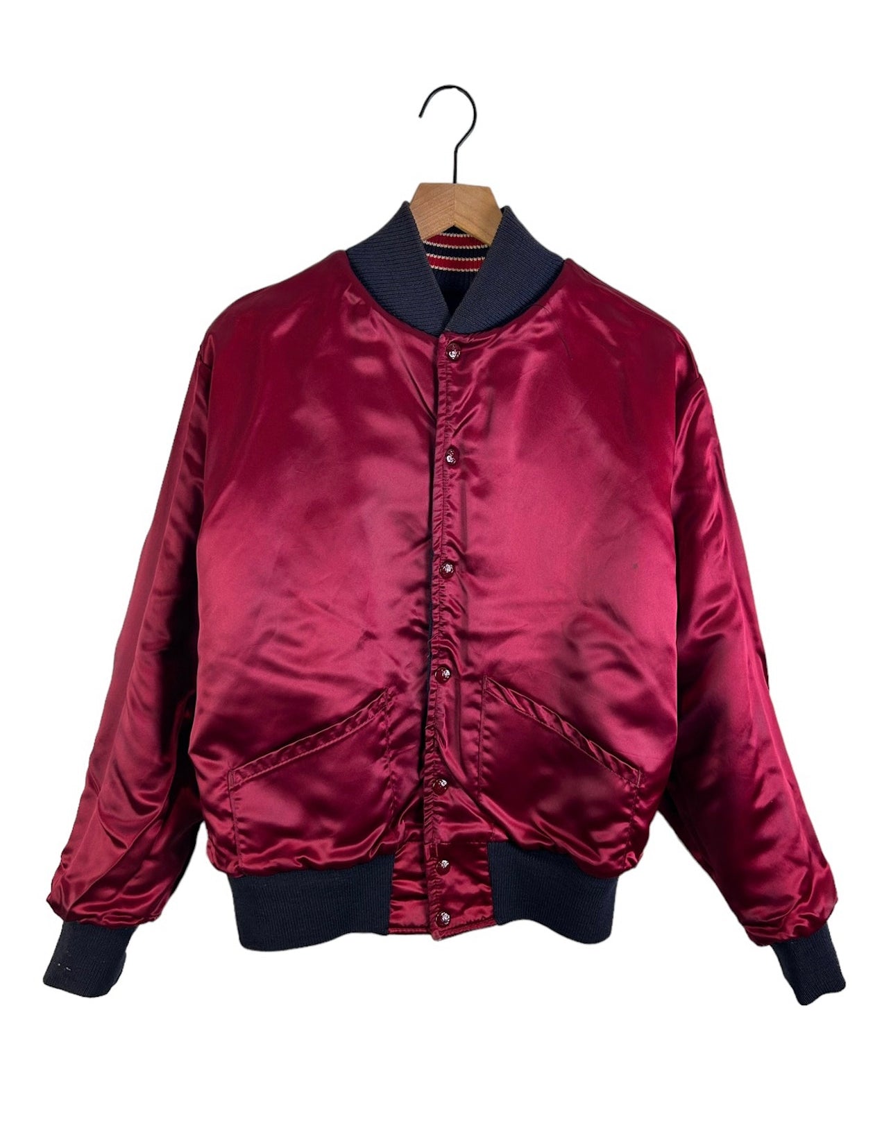 68 & Brothers Reversible Wool/Satin Stadium Jacket Size: M