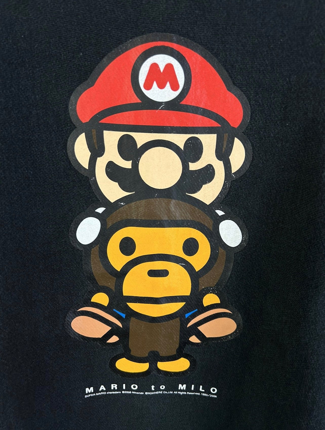 2008 Bape x Super Mario Milo Print Sweatshirt Size: L