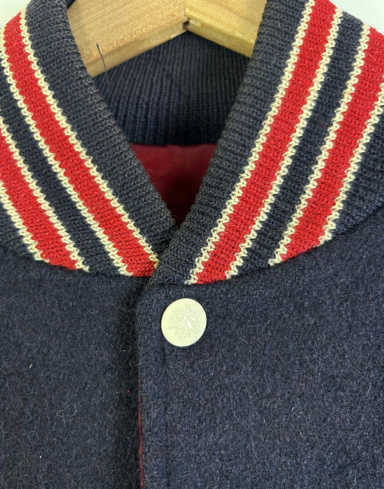 68 & Brothers Reversible Wool/Satin Stadium Jacket Size: M
