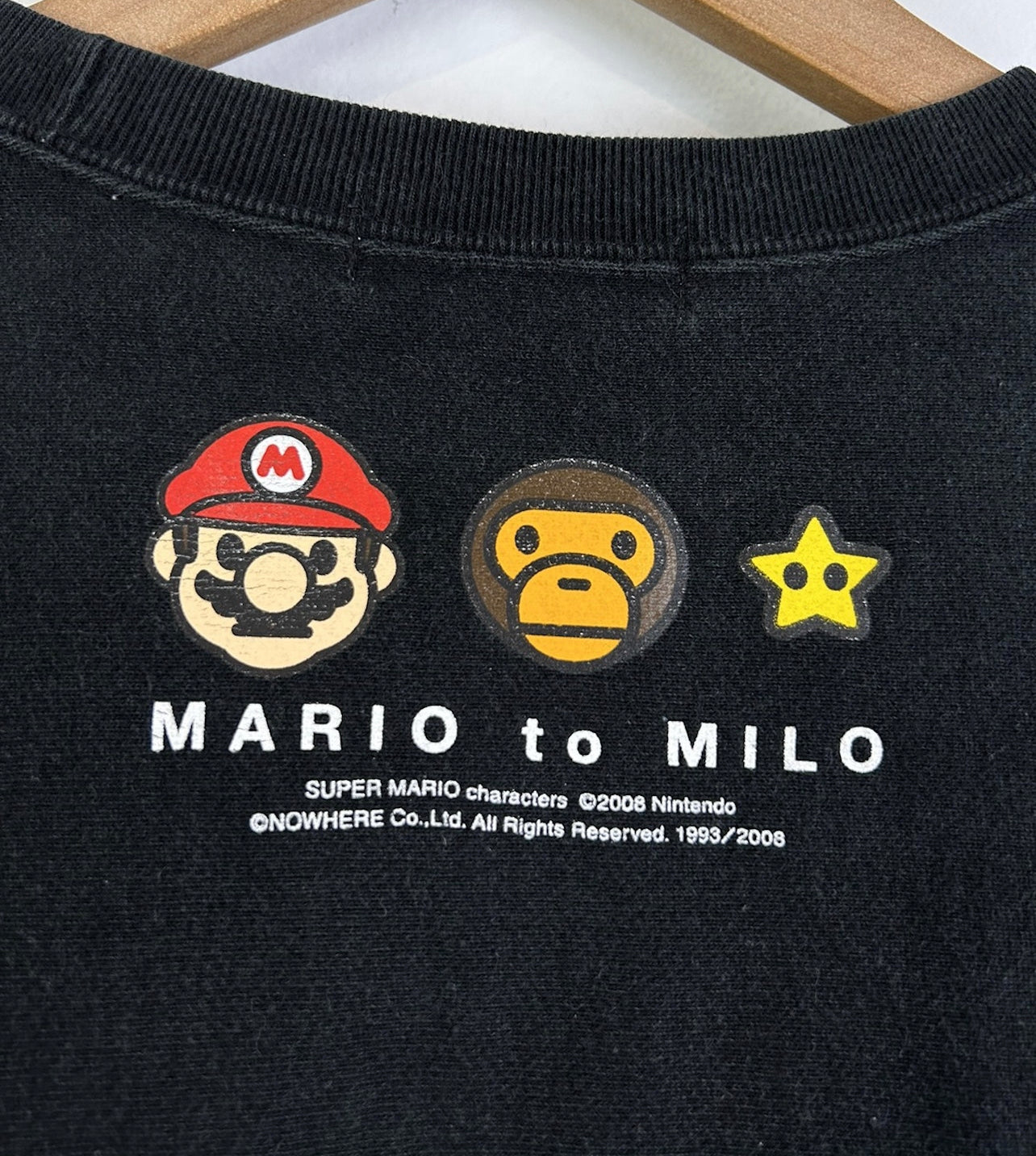 2008 Bape x Super Mario Milo Print Sweatshirt Size: L