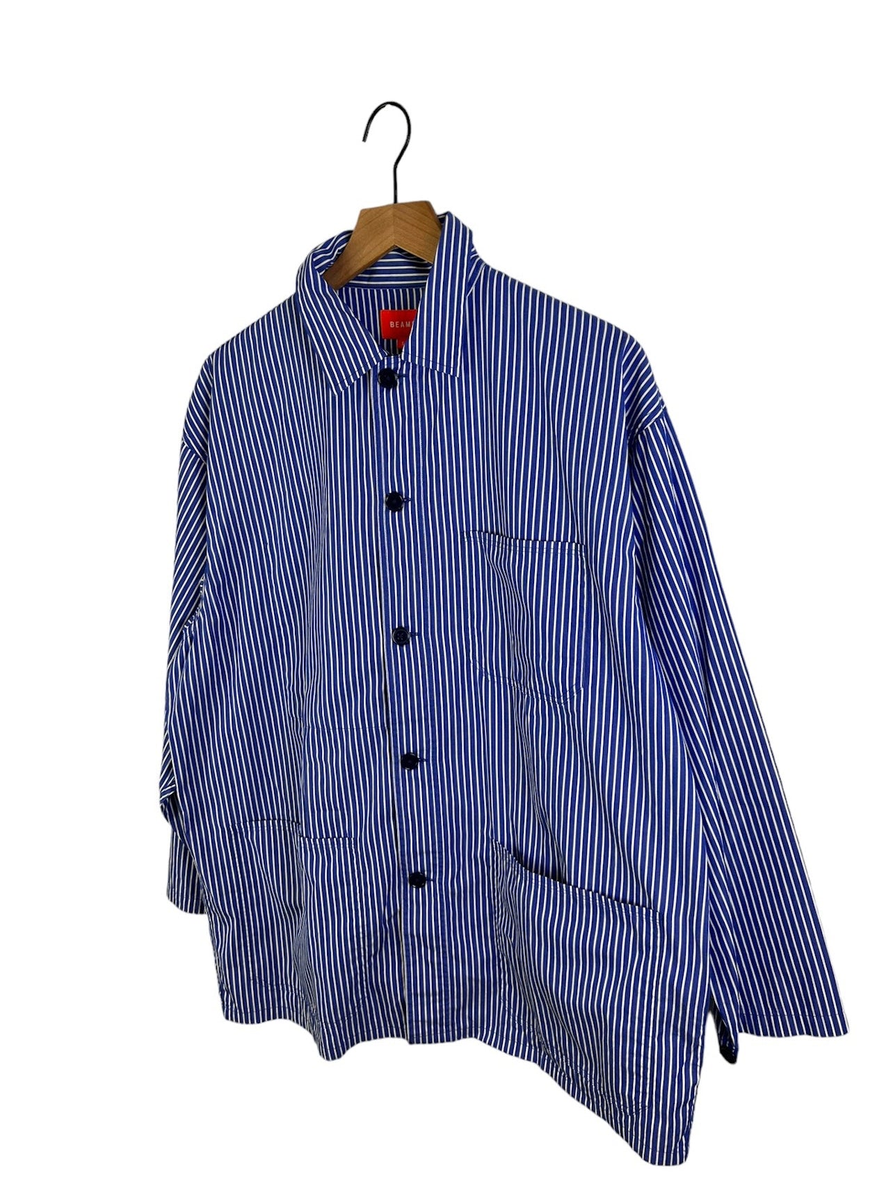 Beams Stripe Coverall Jacket Size: S