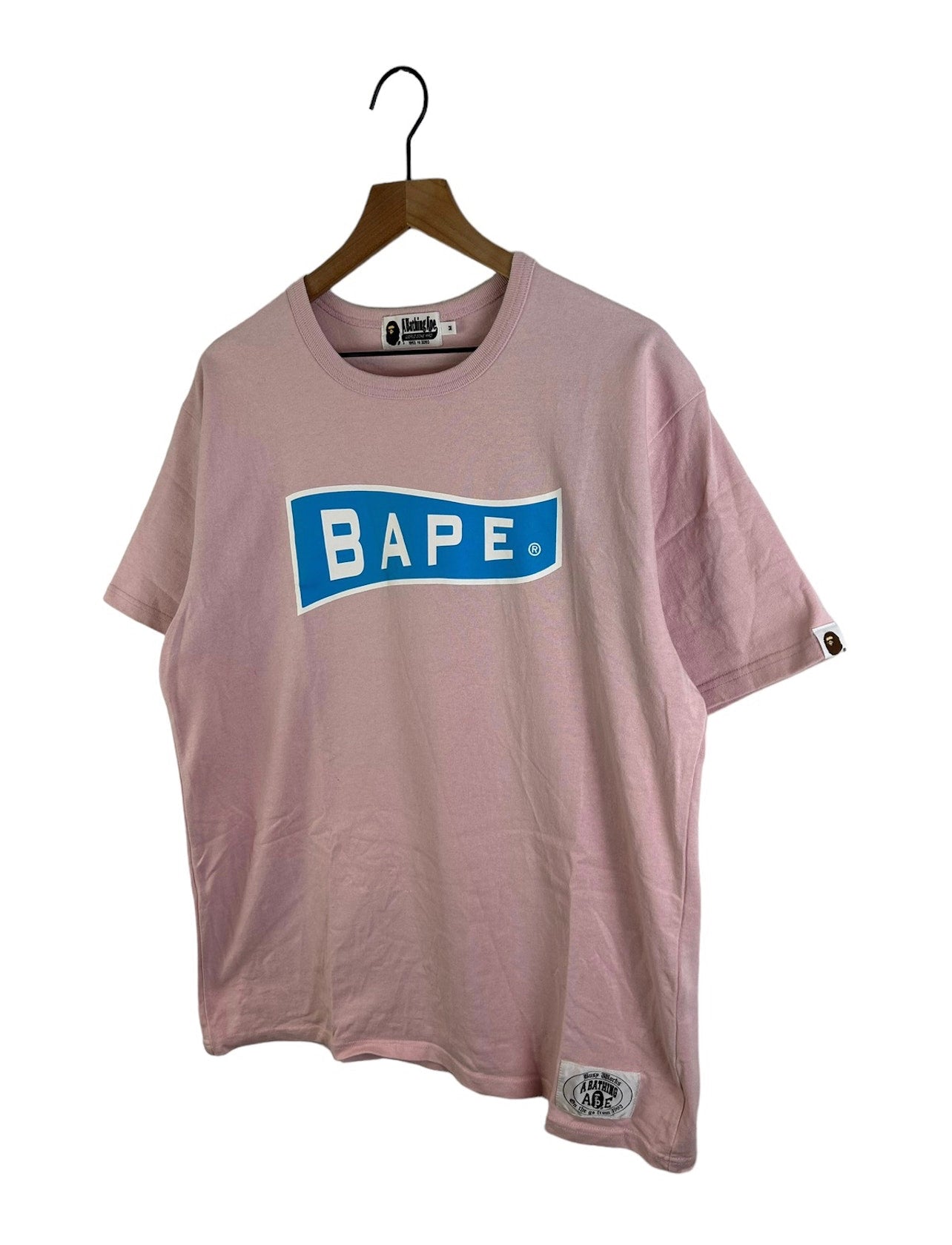 Bape Flag Logo Print T-Shirt Size: M