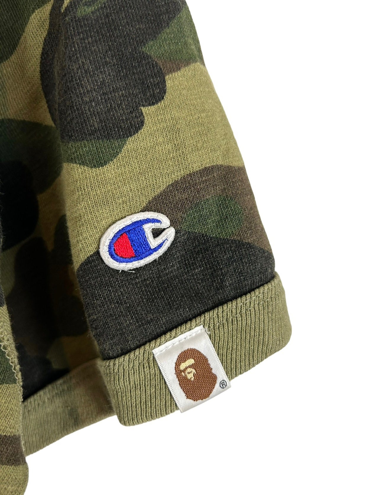 Bape x Champion 1st Camo Collage Logo Sweatshirts Size: X-Large