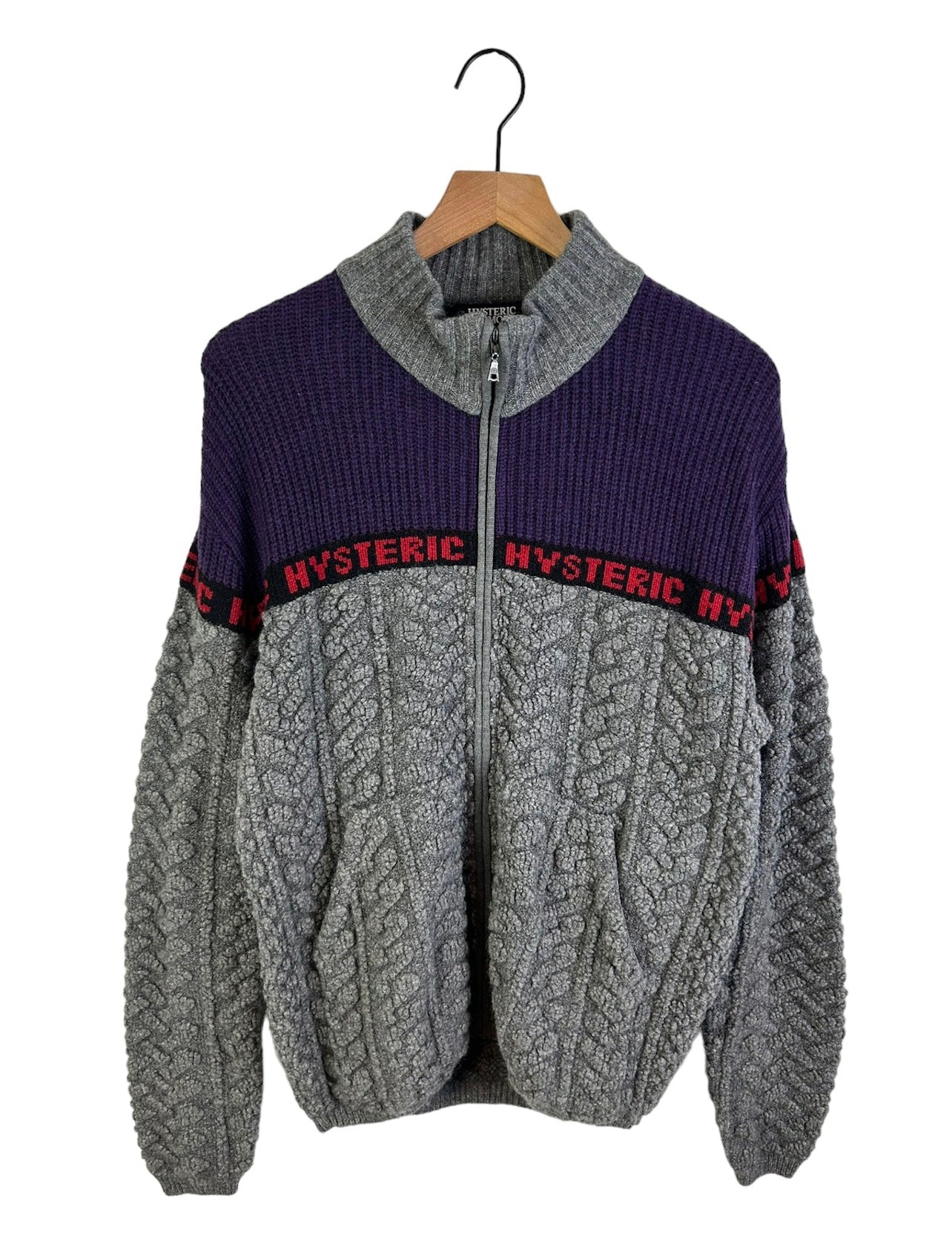 Hysteric Glamour Full Zip Logo Knit Blouson Size: M