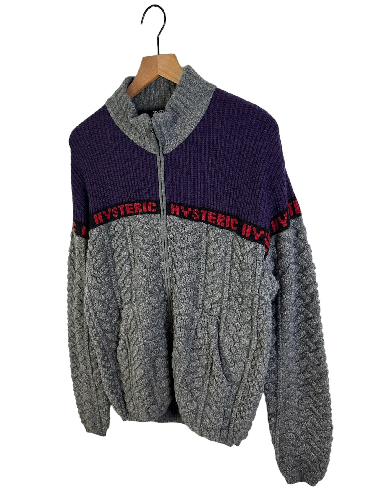 Hysteric Glamour Full Zip Logo Knit Blouson Size: M