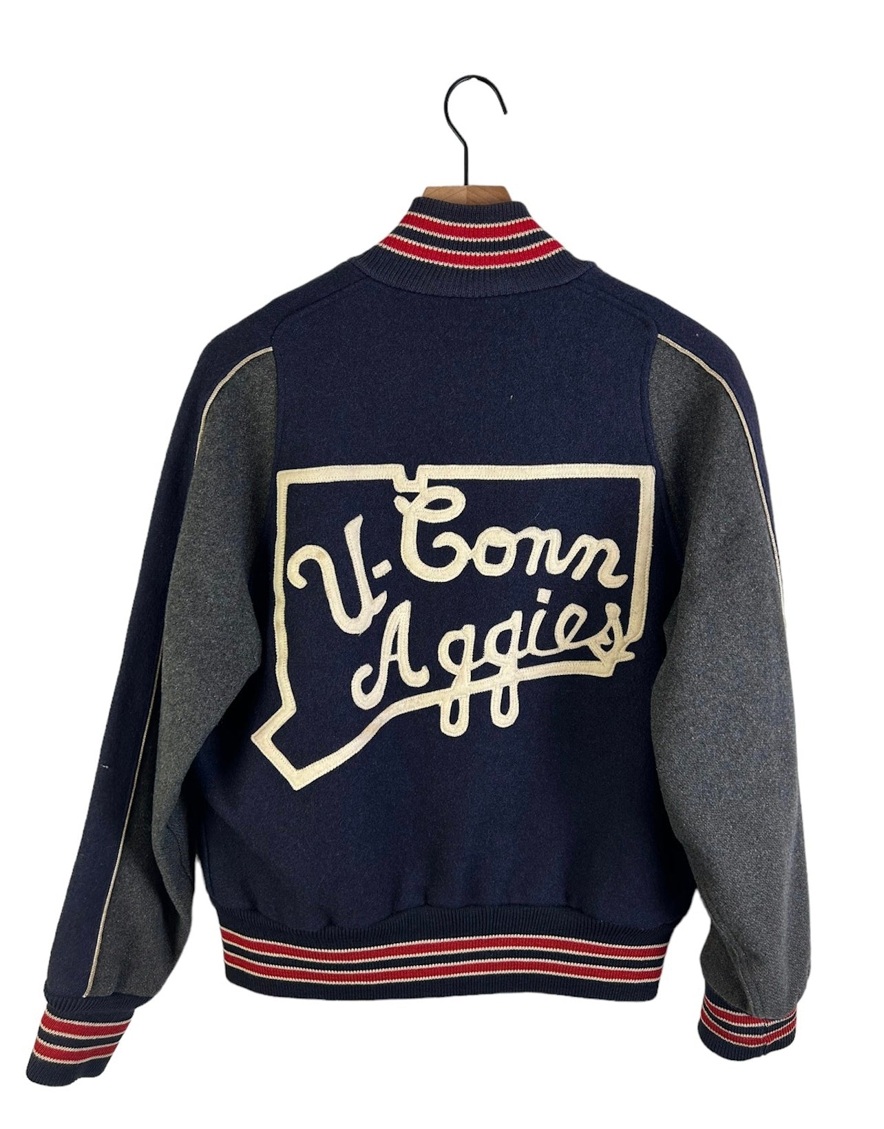68 & Brothers Reversible Wool/Satin Stadium Jacket Size: M