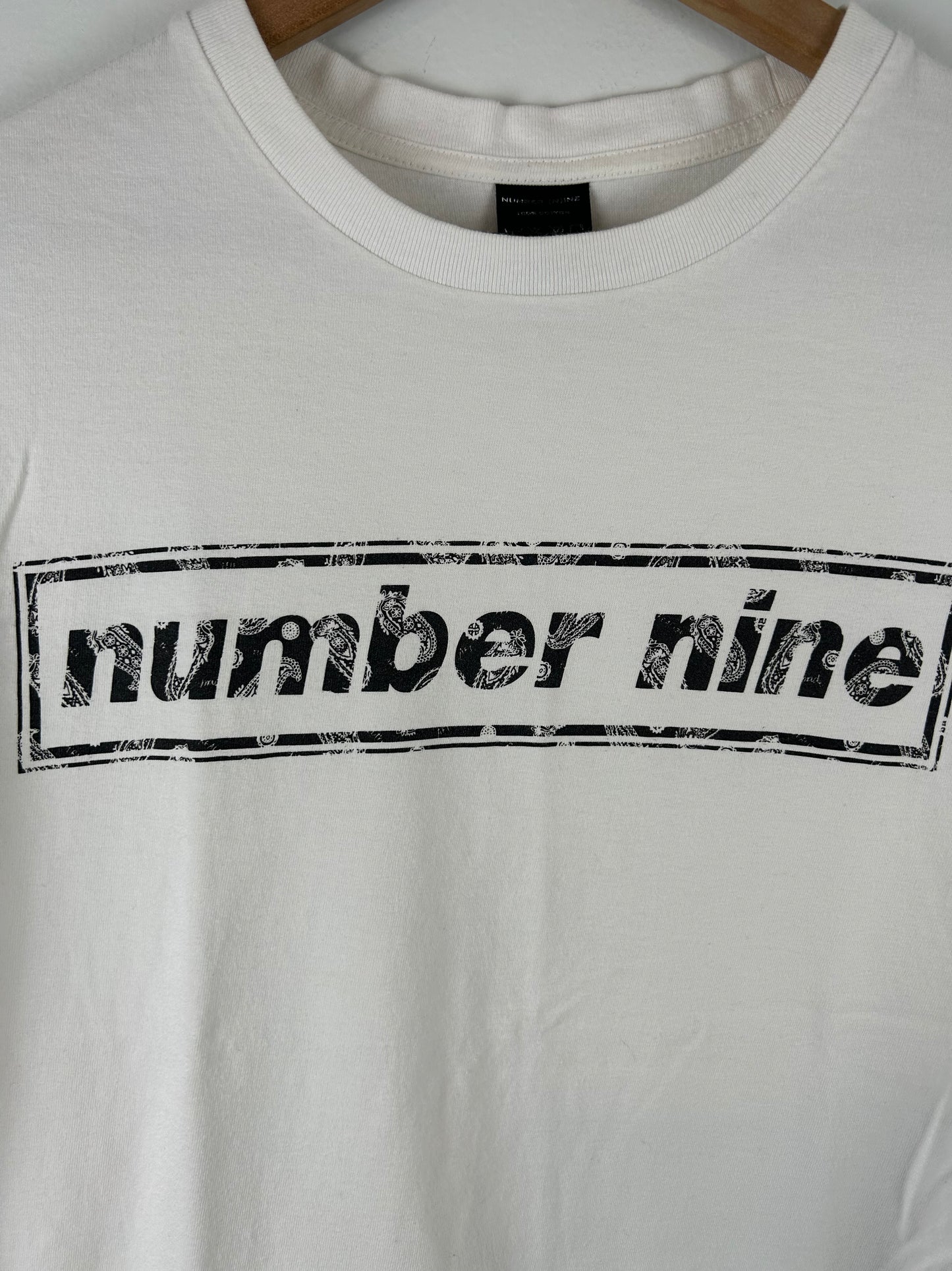 Number Nine Box Logo Print T-Shirt Size: 3