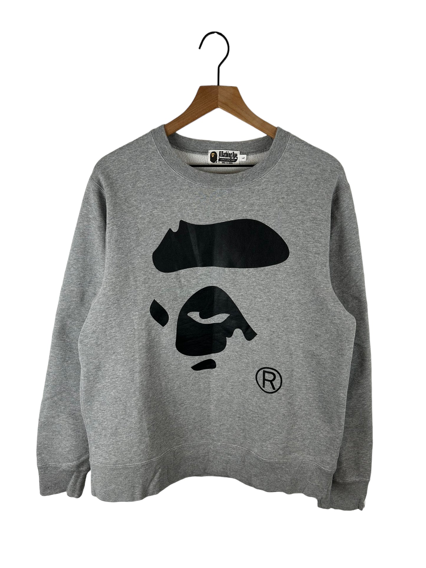 Bape Face Logo Print Sweatshirts Size: L