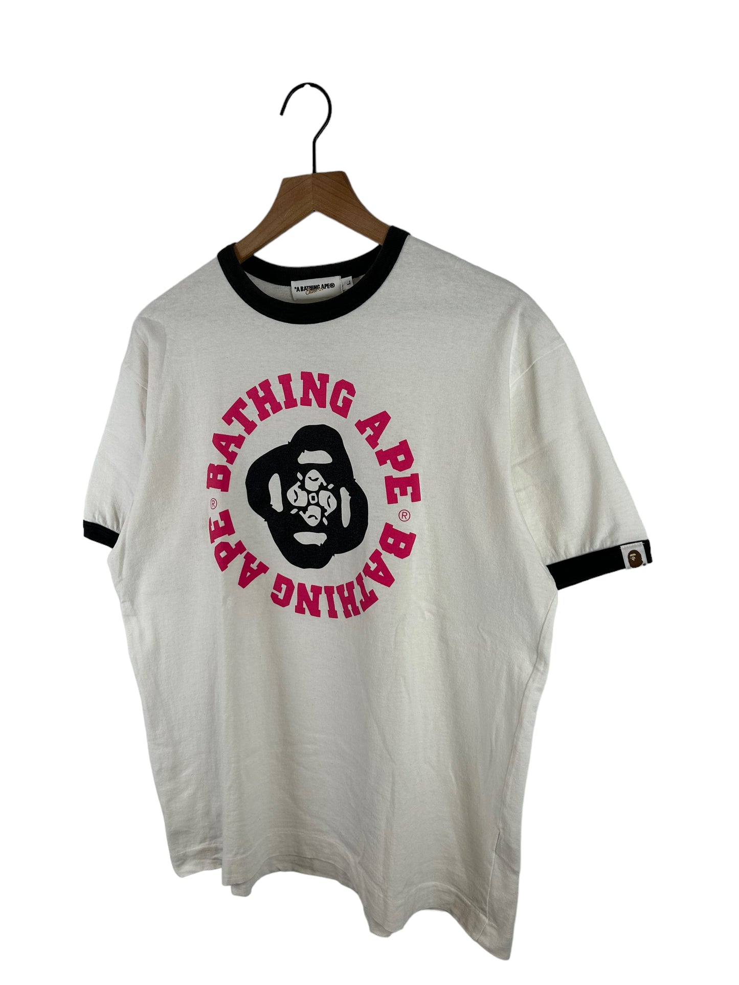 Bape Multiple Head Logo Print T-Shirt Size: L