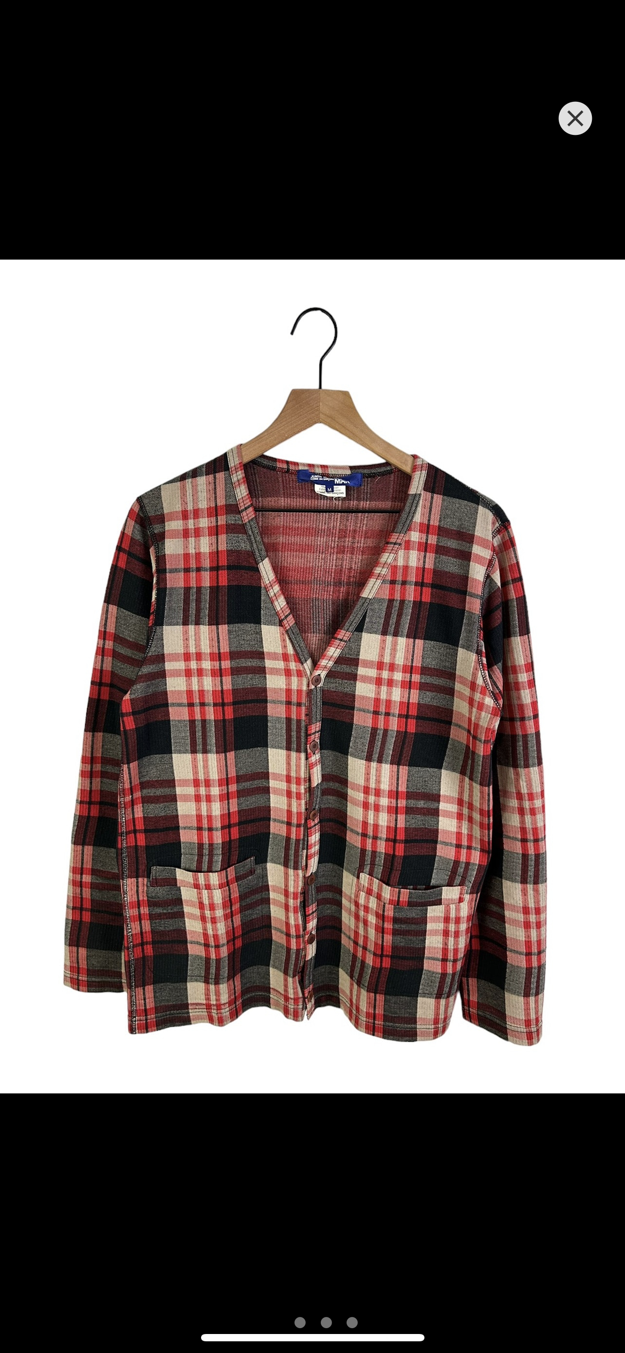 Junya Watanabe Comme des Garçons Plaid Cardigan Size:M
