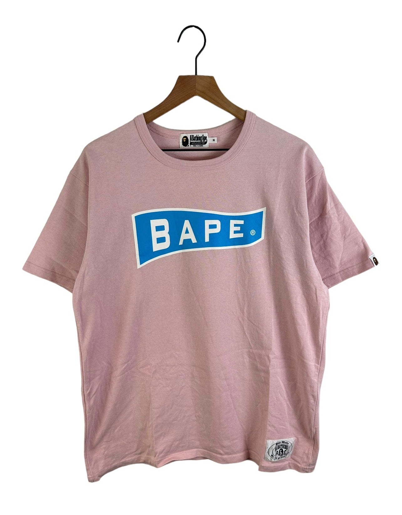 Bape Flag Logo Print T-Shirt Size: M