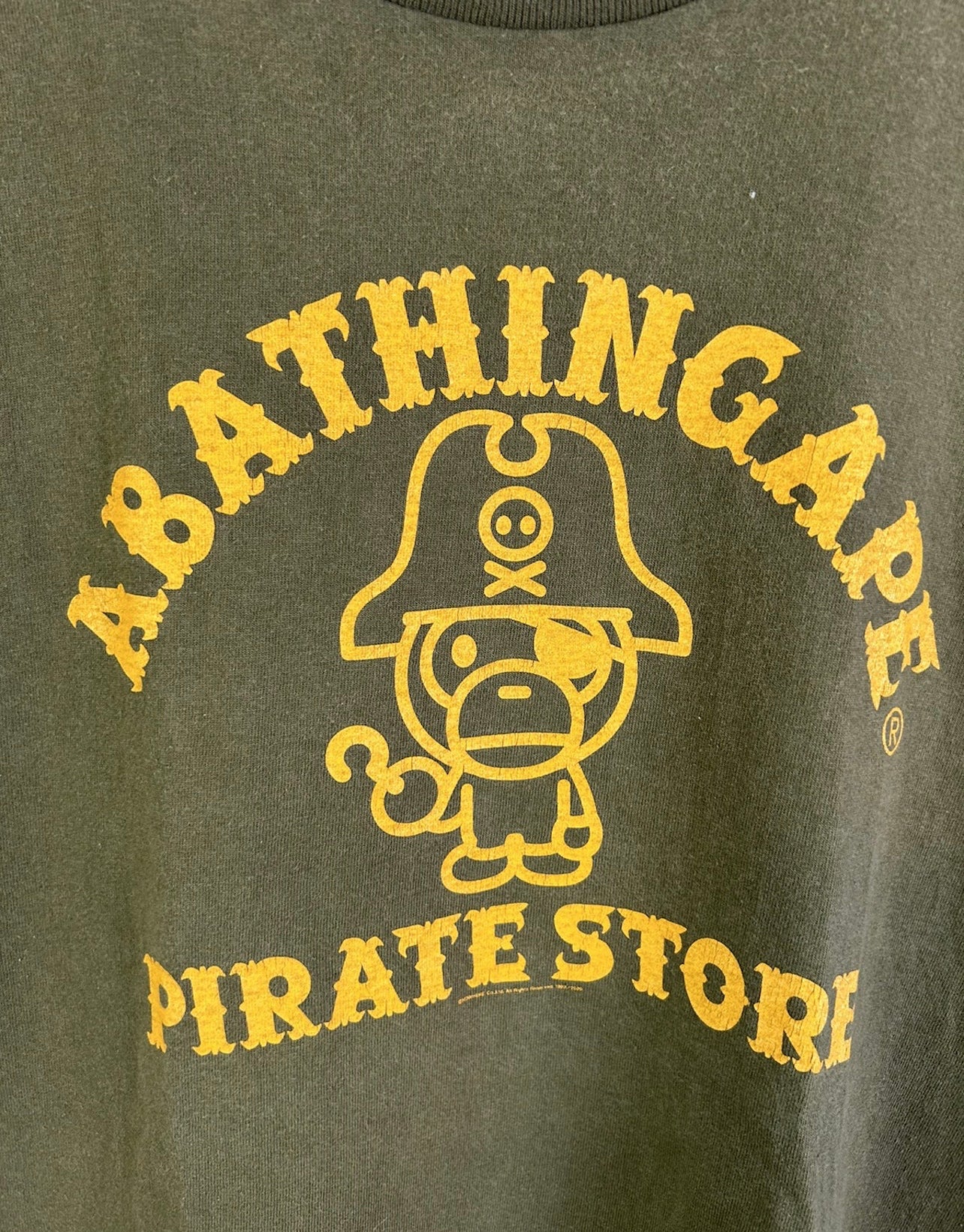 2009 Bape Milo Pirates Logo Print T-Shirt Size: L